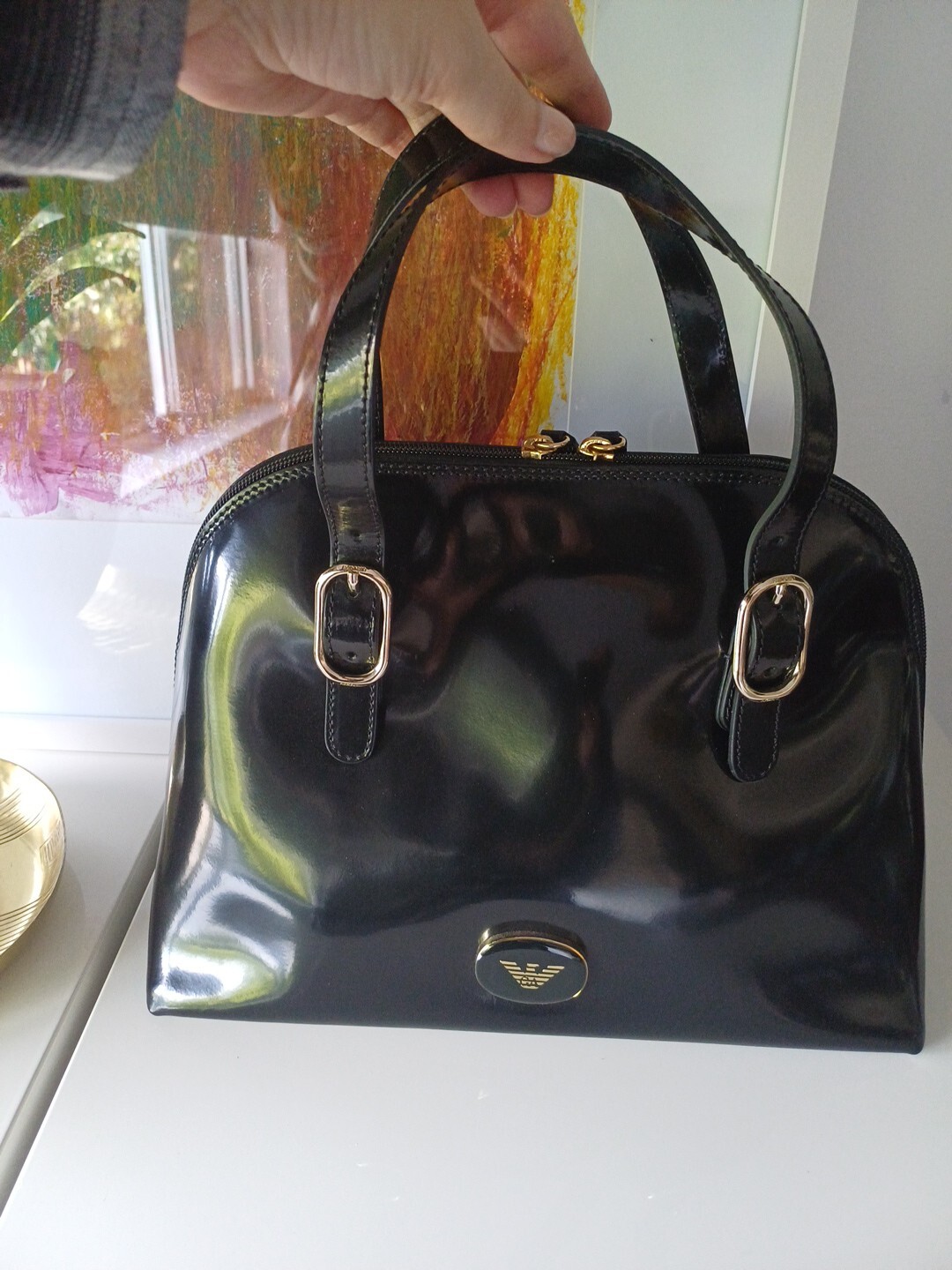 EMPORIO ARMANI BAG MINT/LIGHT GOLD HARDWARE /STRAP 120 CM