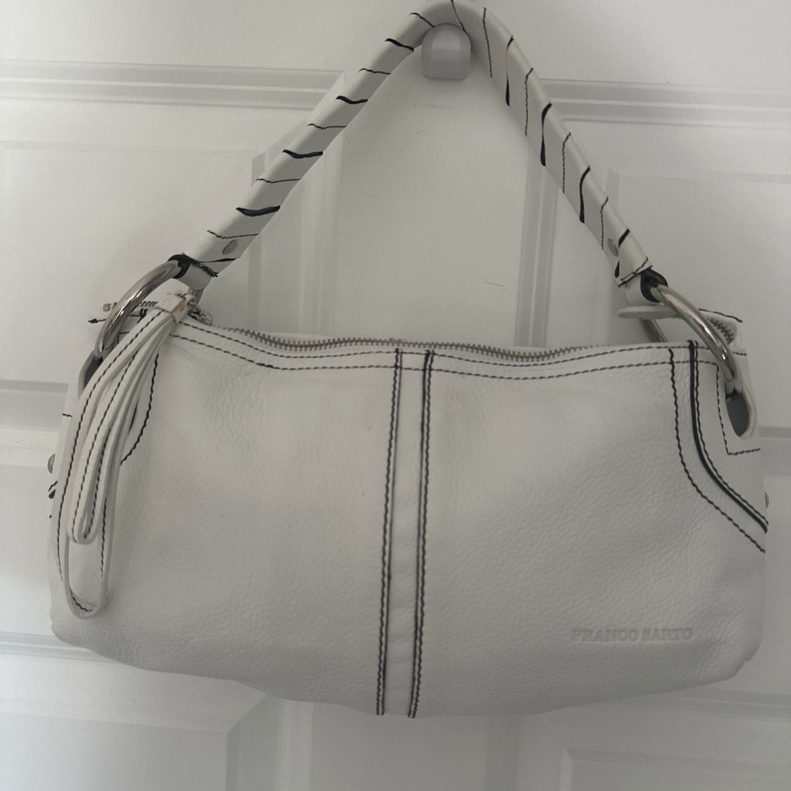 Franco Sarto Vintage NWOT White Satchel Shoulder Bag Rare