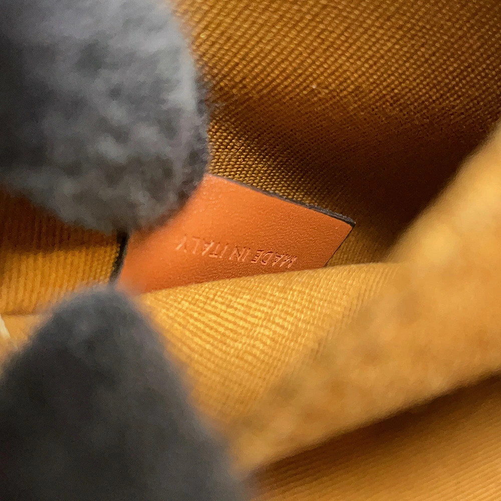 Celine Triomphe Folco Medium Leather 191502BZJ.04LU Shoulder Bag Tan #TZB1415