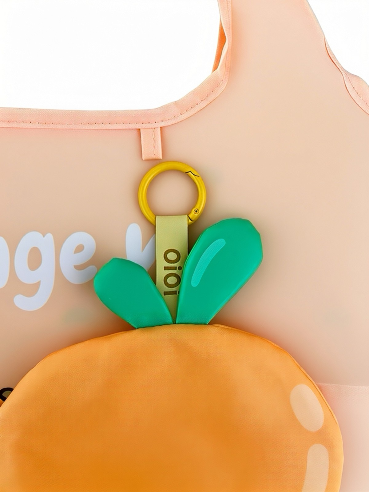 Foldable Reusable Grocery Tote Bag Cute Orange Eco Shopping Bag Kawaii Gift