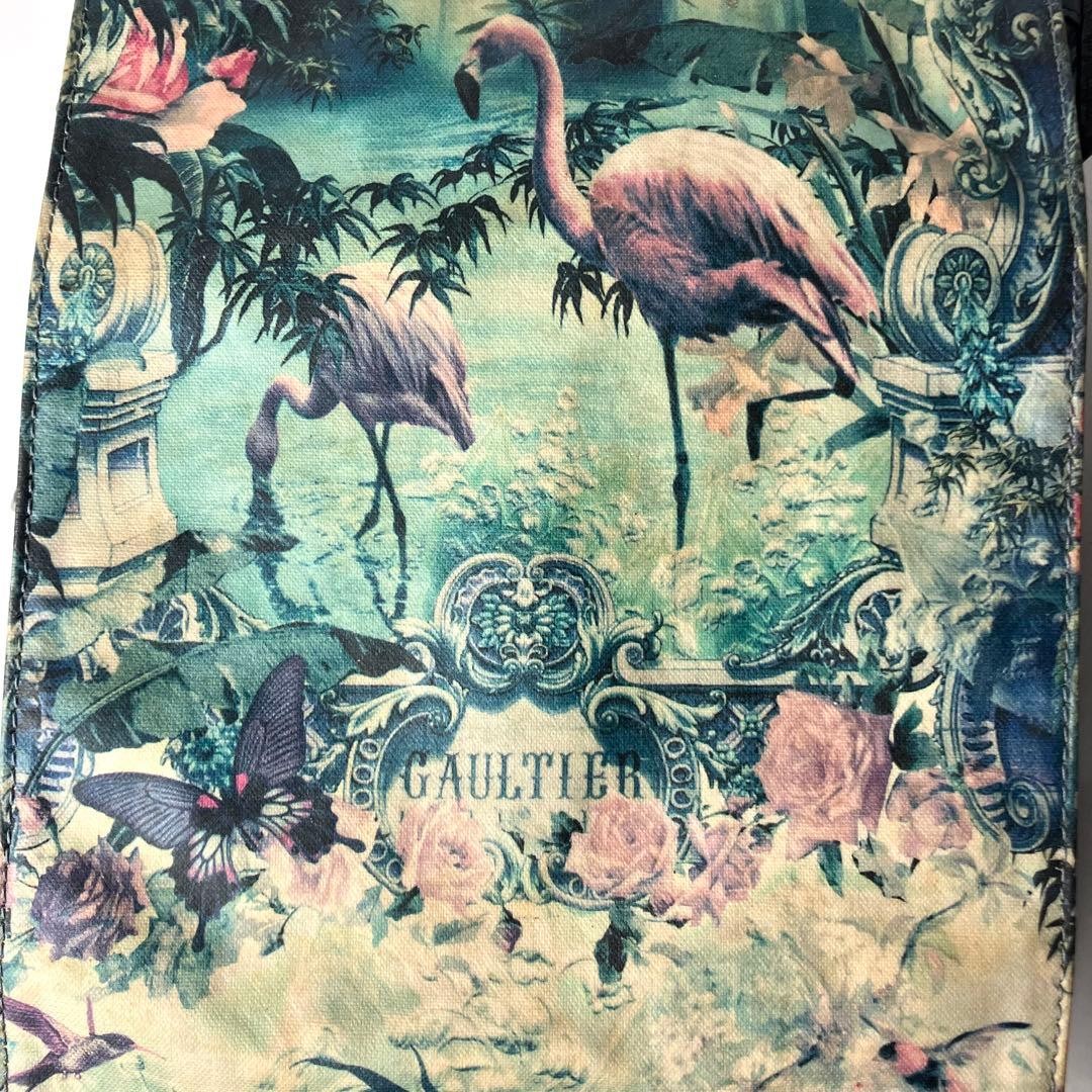 Jean Paul Gaultier Eden Paradise Print Flap Shoulder Bag Multicolor Rare