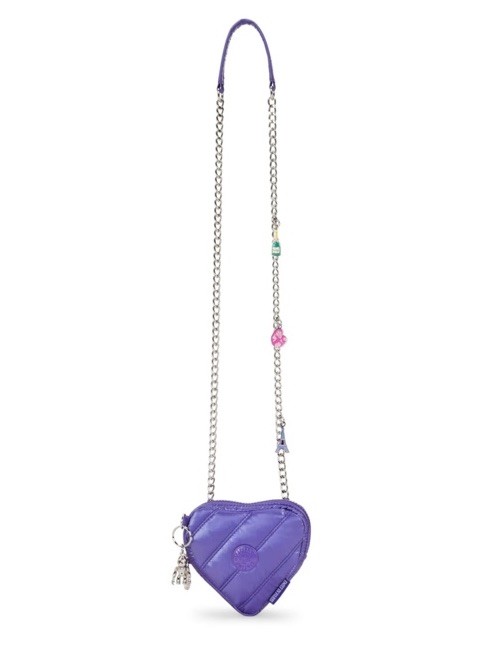 Kipling x Emily In Paris Heart Purse Crossbody Bag KI6557 Glossy Lilac