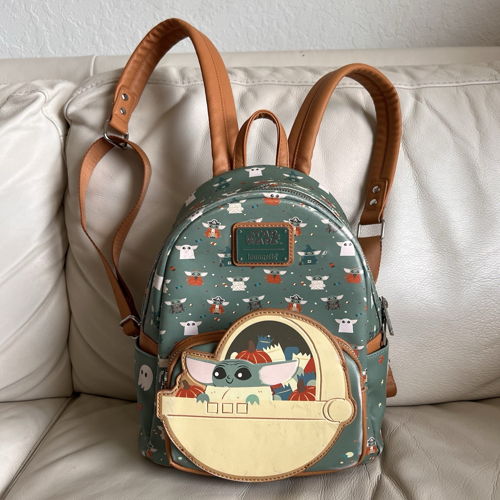 Loungefly Star Wars Baby Yoda Green Mini Backpack