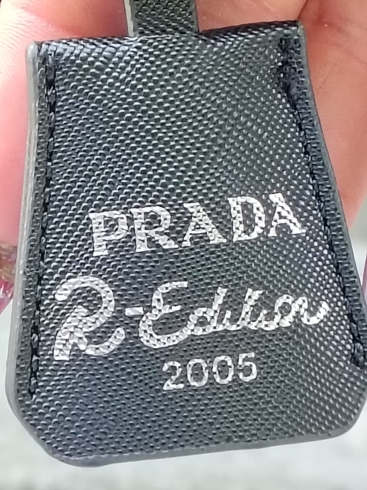 Prada Re-Edition 2005 Re-Nylon And Saffiano Mini Bag In Nero With Cert. Of Auth.