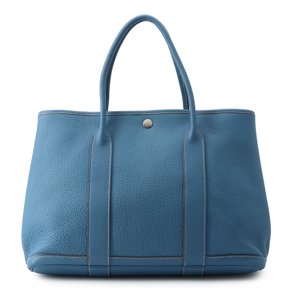 HERMES Garden Party Size PM Negonda Leather Azur