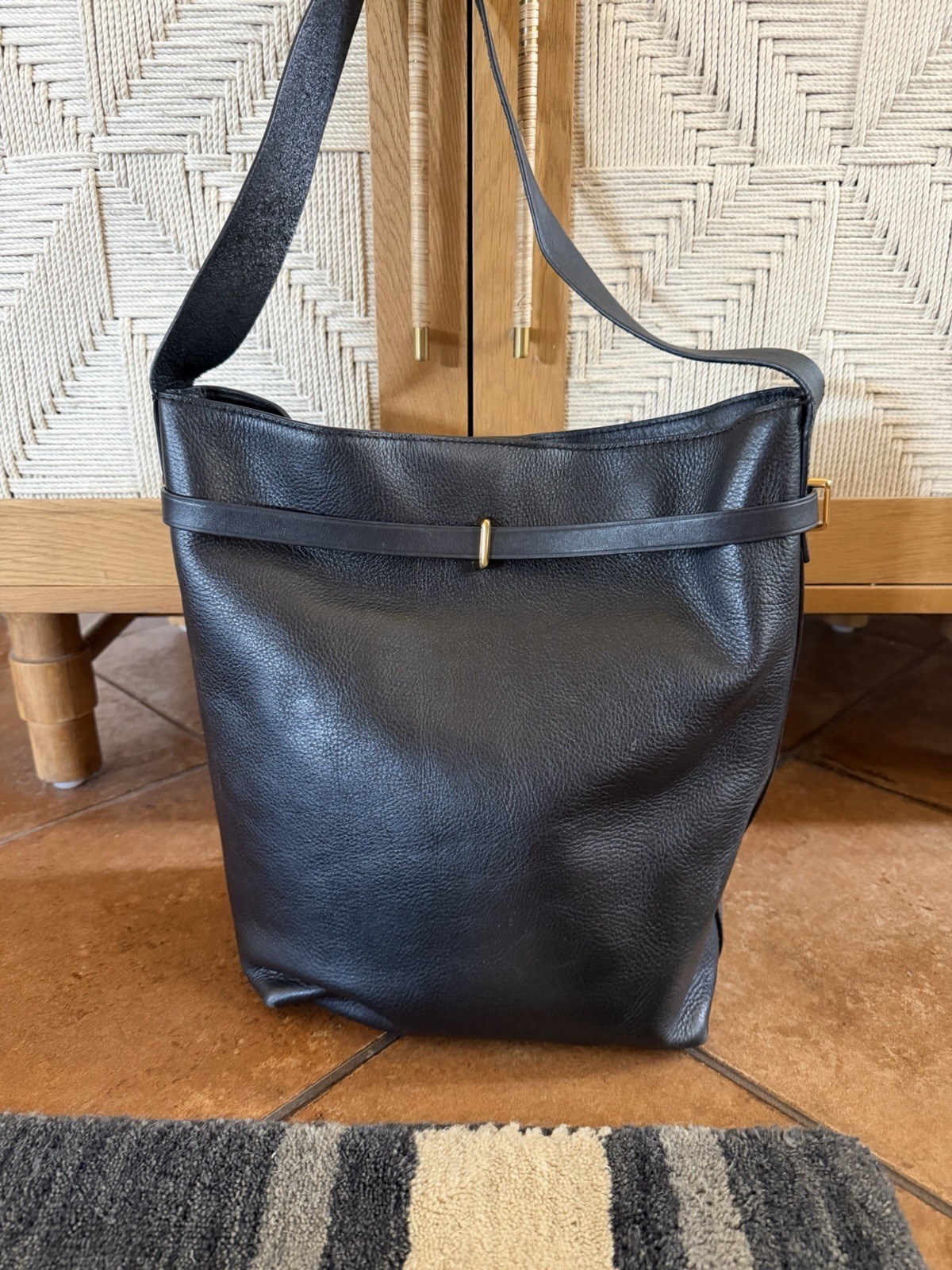 J CREW The Essential Belted Bucket Tote $248