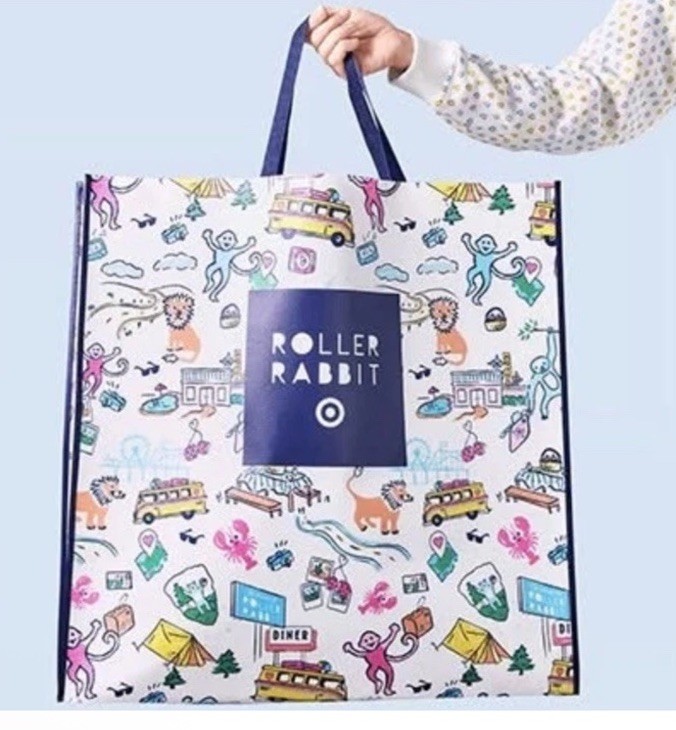 ROLLER RABBIT x TARGET TOTE BAG 24”x24” NEW RARE GIFT REUSABLE BAG