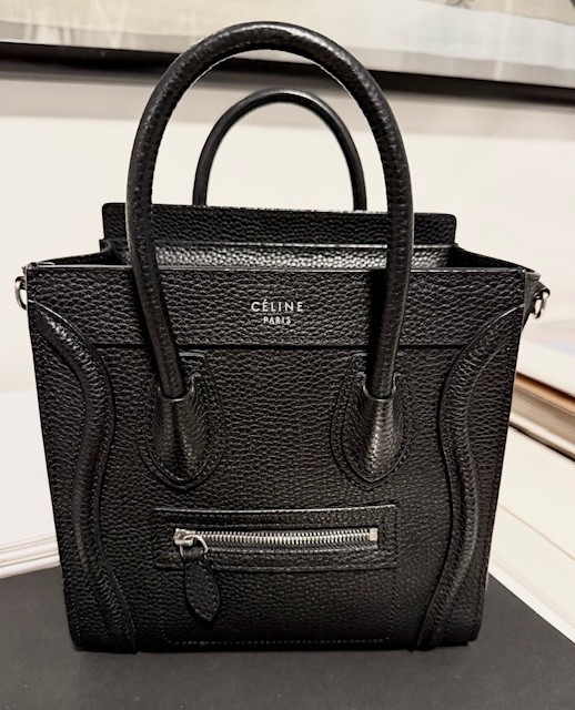 Luxury Designer Luggage Mini Micro Tote Bag In Black Calfskin Crossbody Bag