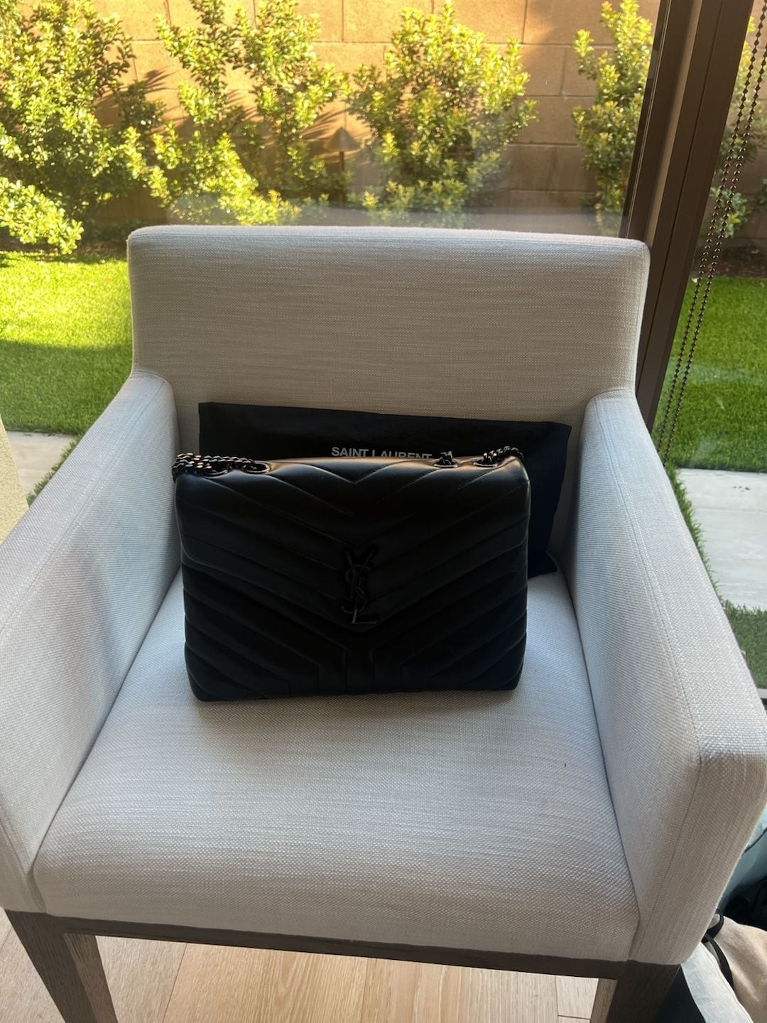 Saint Laurent Loulou Medium Quilted Leather Shoulder Bag with Black Hardware
