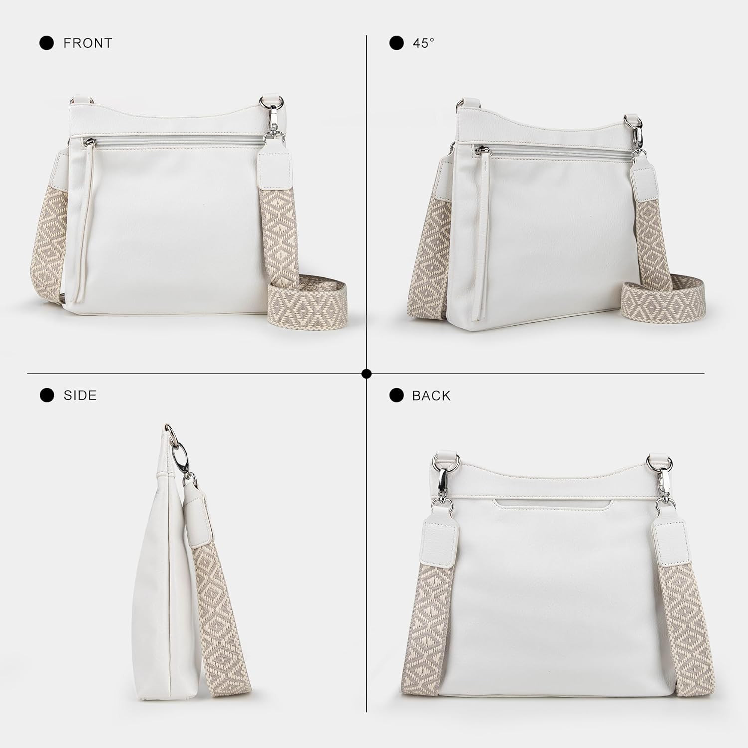 Women’s Mini Crossbody Bag Multiple Pockets Adjustable Shoulder Strap Purse