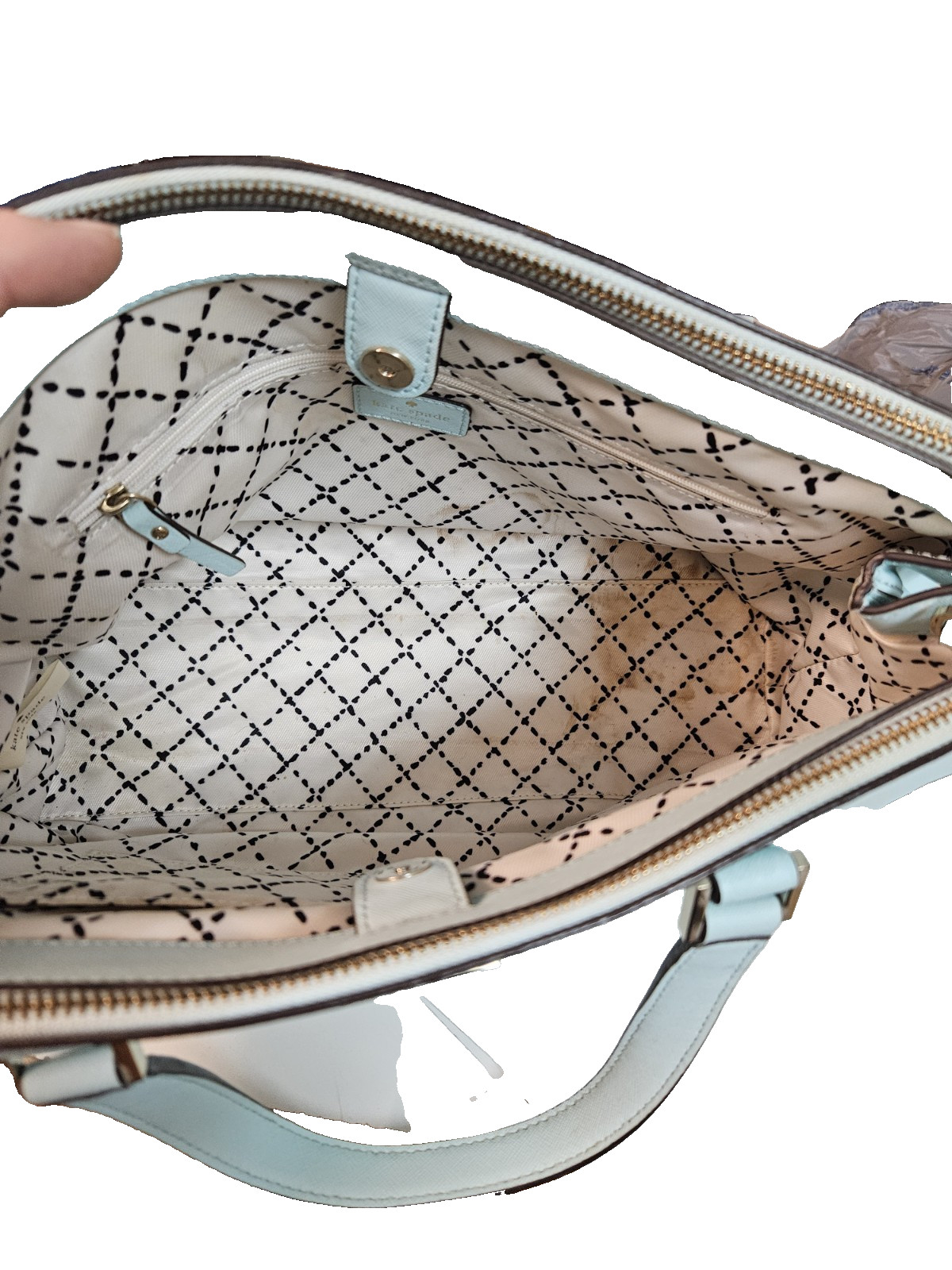 KATE SPADE Woman’s Large Aqua Hand Bag. Excellent Condition! From Estate Sale!