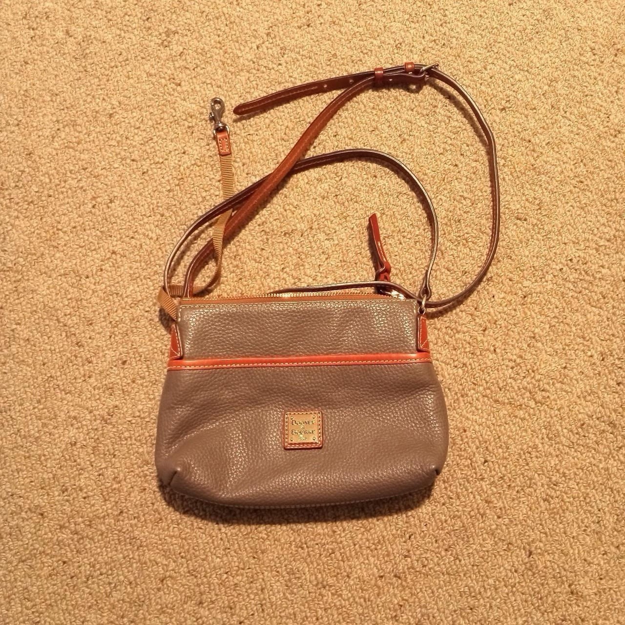 Dooney and Bourke Pebble Leather Small Zip Crossbody Bag – Navy