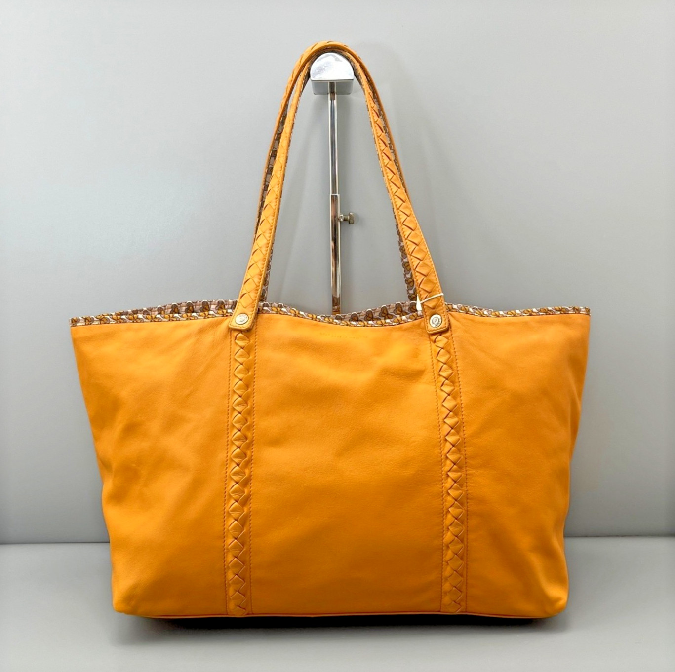 Authentic Bottega Veneta Cabat Tote Nappa Leather Tote Yellow Silver-Tone eBay