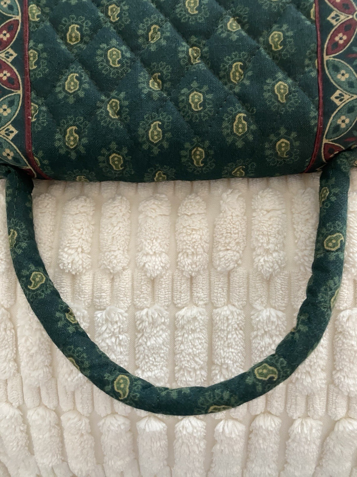 Vintage 1994-1996 Vera Bradley Classic Handbag Moss Green Pattern