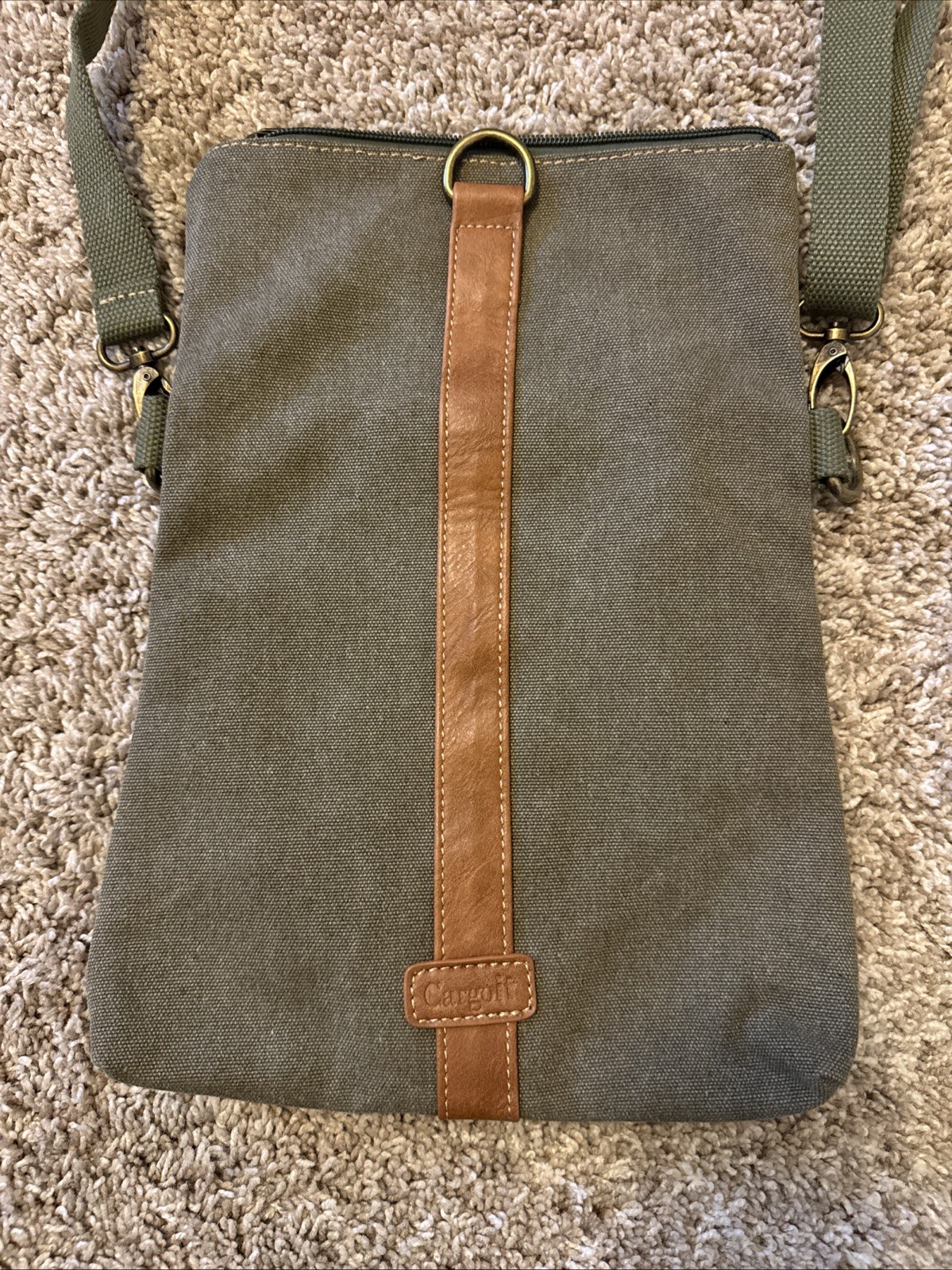 New Cargoit crossbody convertible flap bag. Army Green Bag