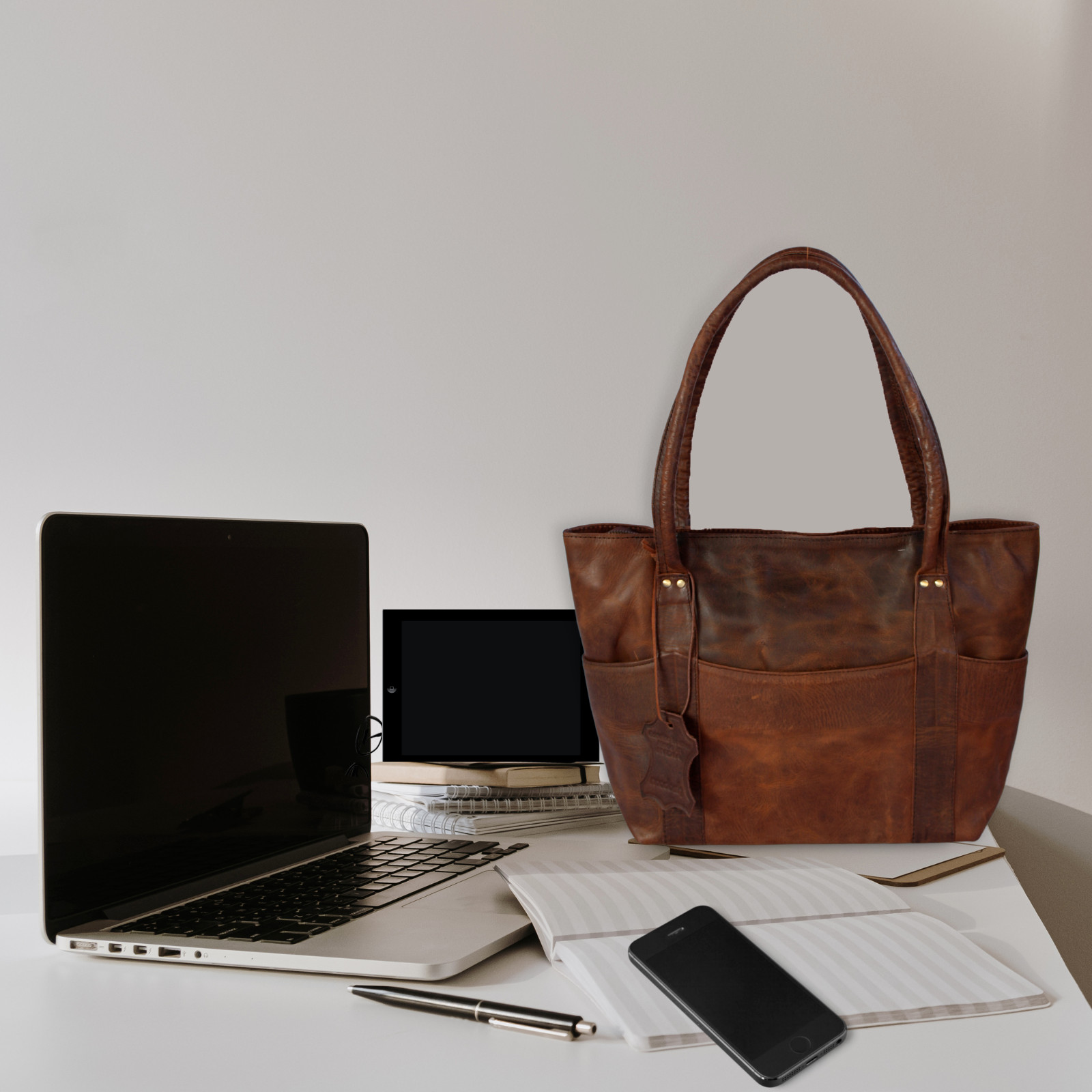 Carry Shoulder Bag Womens Handbag Genuine Buffalo Leather Tote Handmade Purse