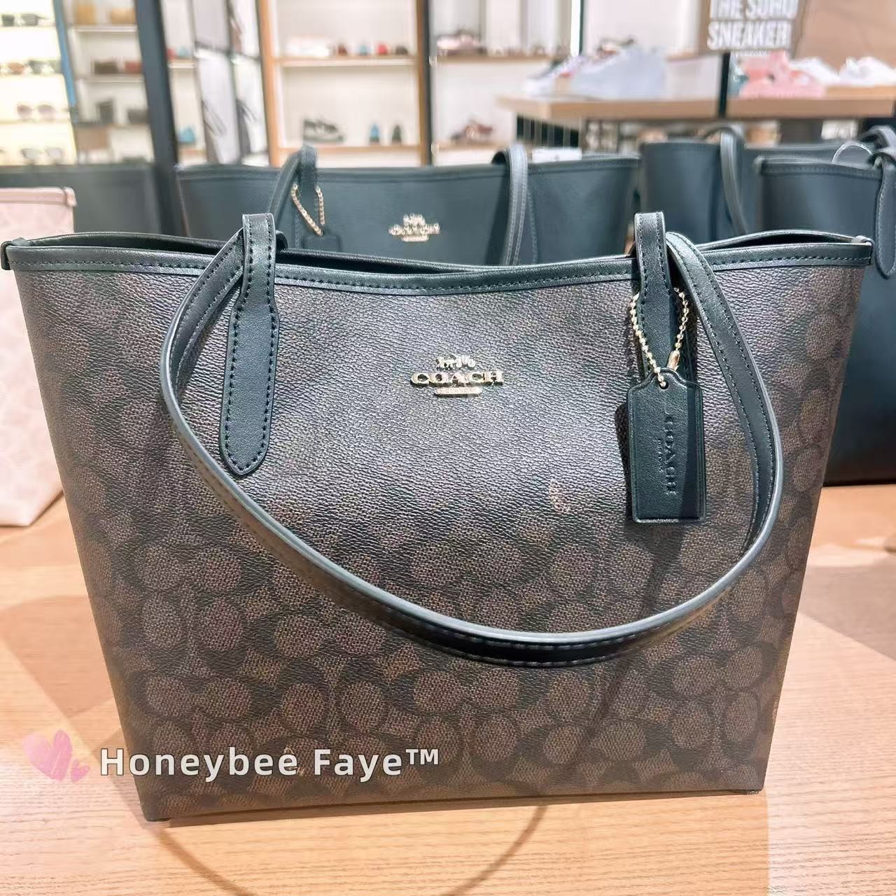 NWT COACH Medium City Tote Bag In Signature Canvas CDX82/CDX83