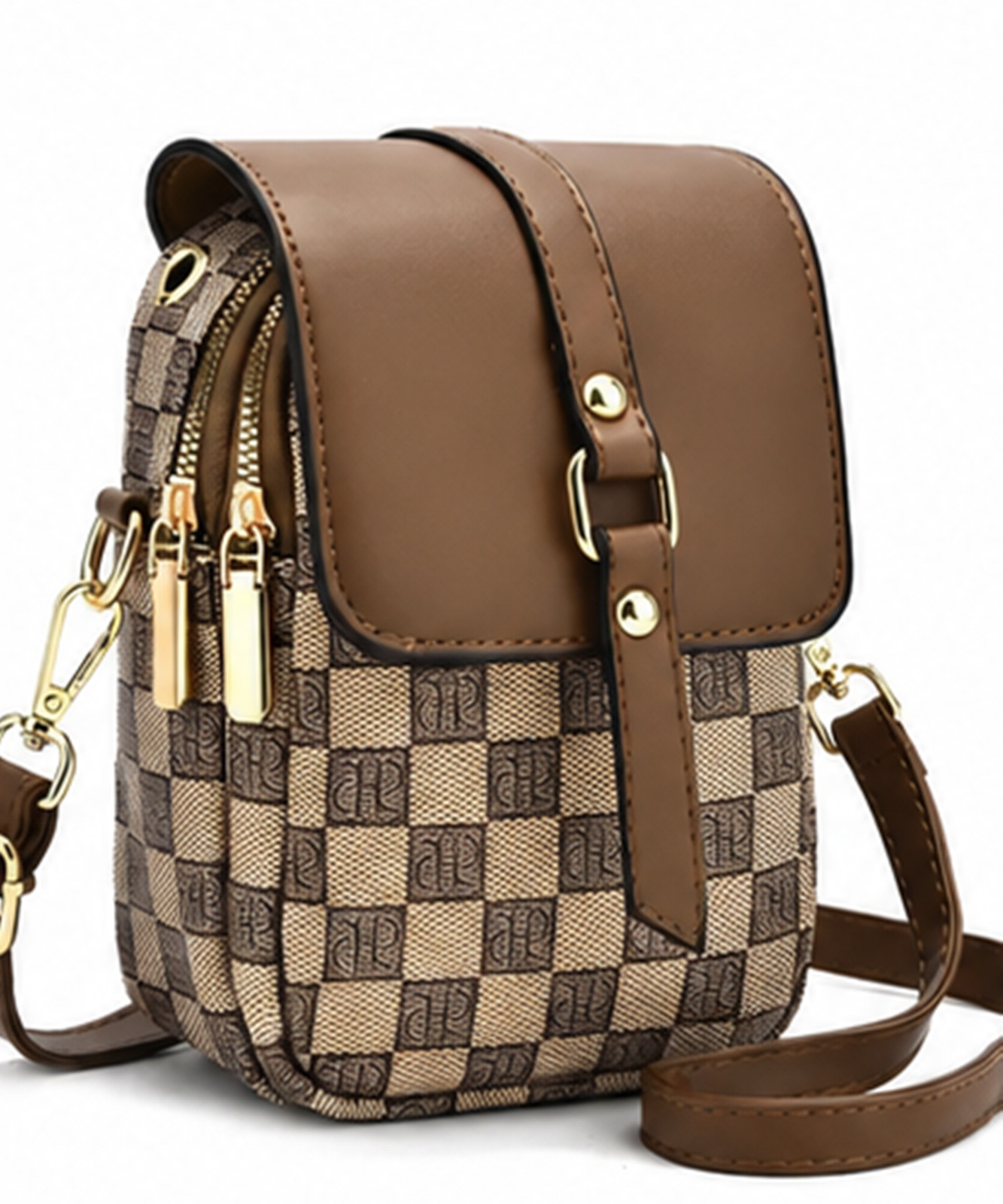 Crossbody Phone Bag for Women, Small Cell Purse, Faux Leather Mini Crossbody