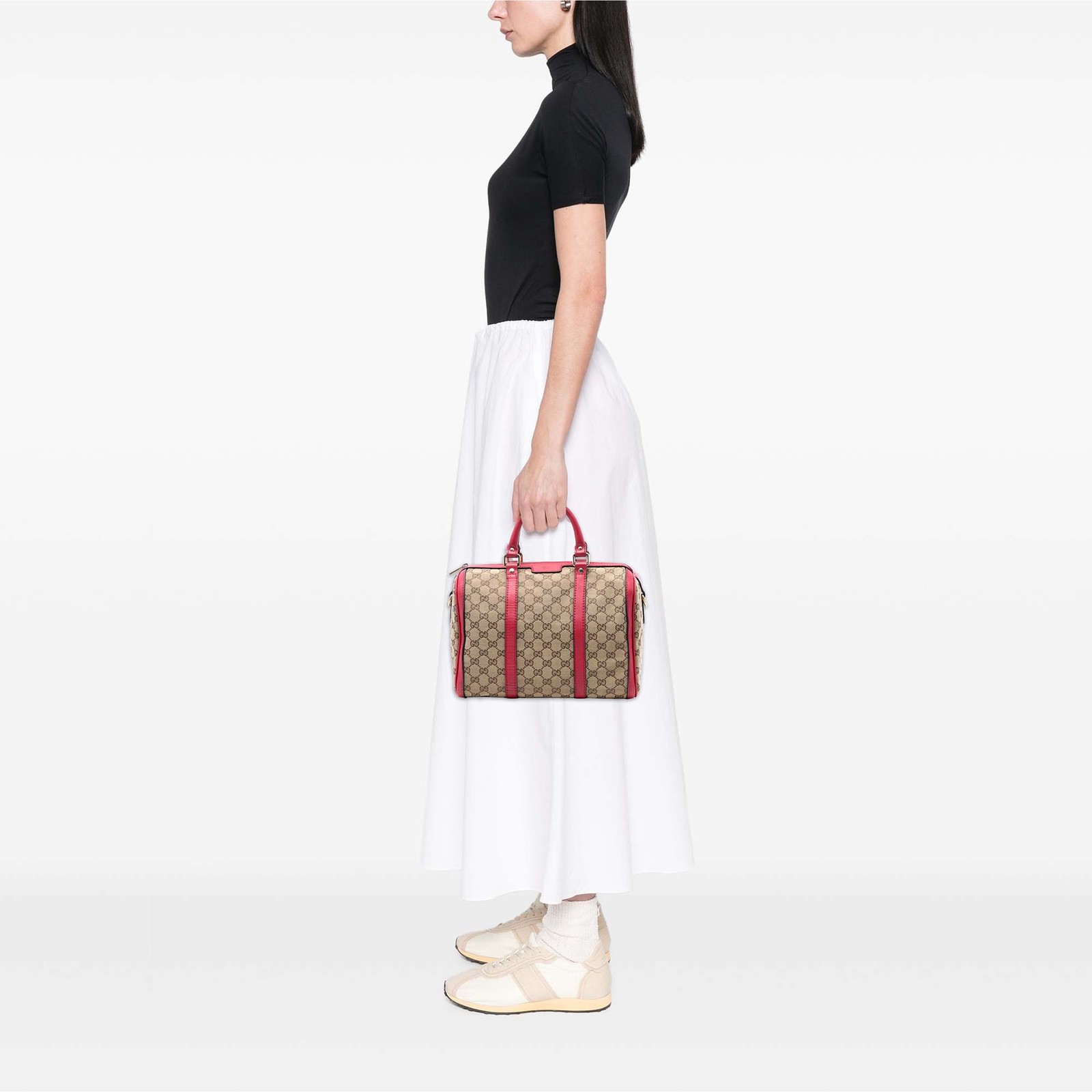 Gucci Medium GG Canvas Joy Boston Bag Pre-Loved Beige
