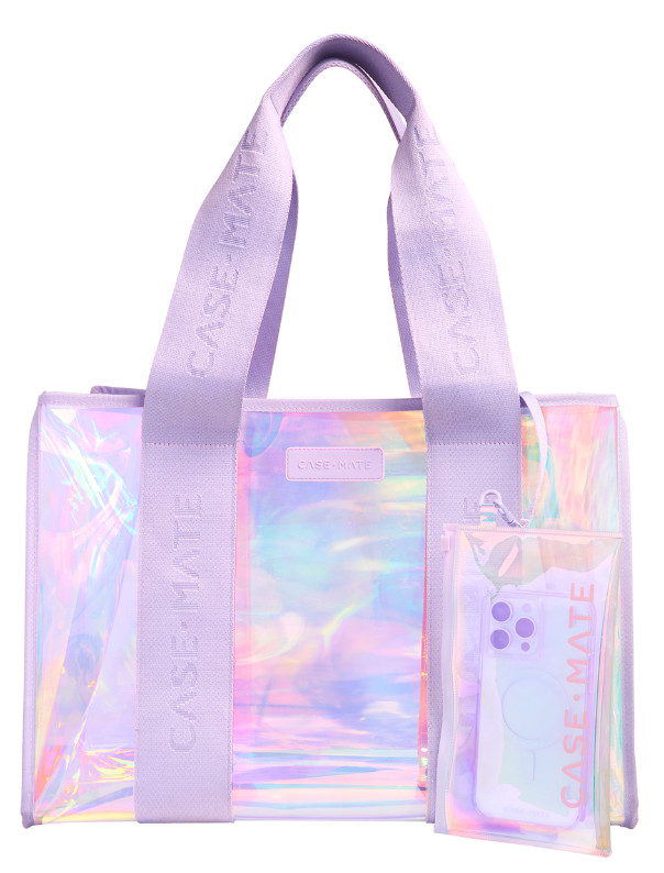 Case-Mate Soap Bubble Jelly Tote Waterproof Clear Beach Bag Gym Cruise Dance NWT