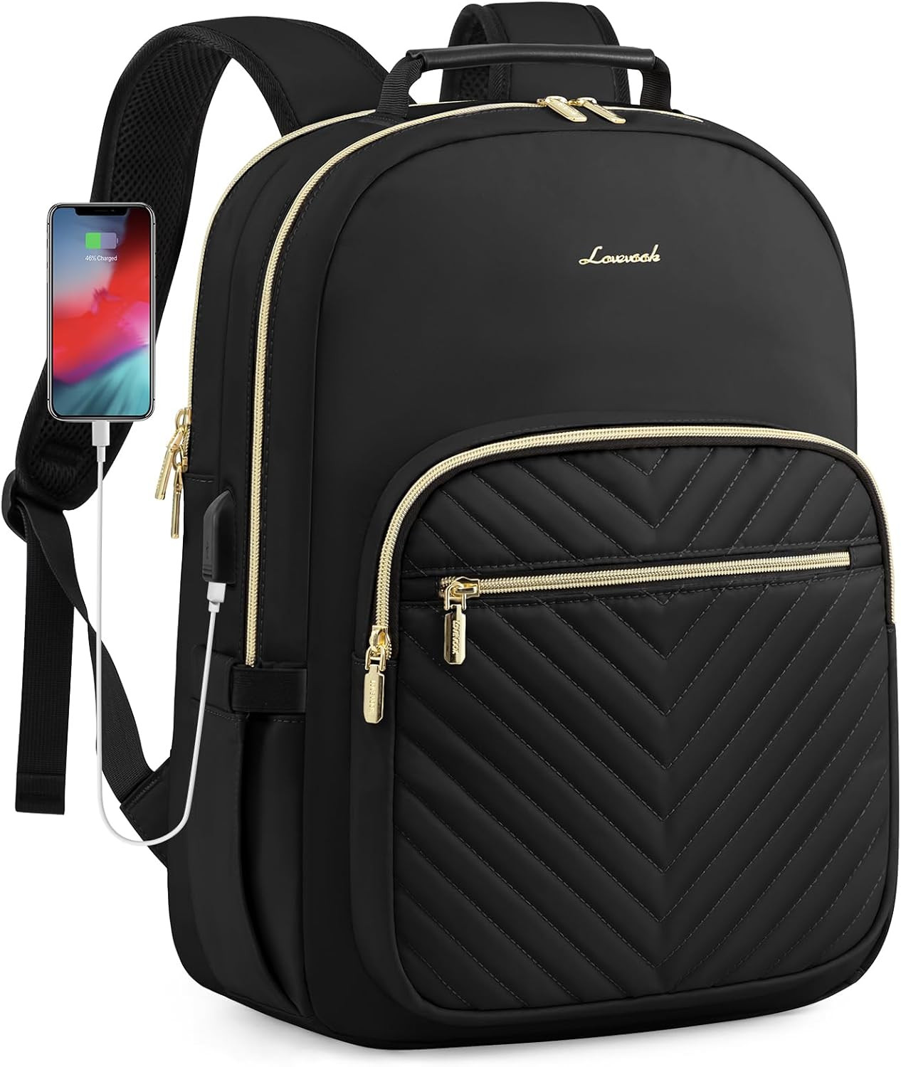 Laptop Backpack Purse for Women, Work Travel Computer Bags, College School Backp