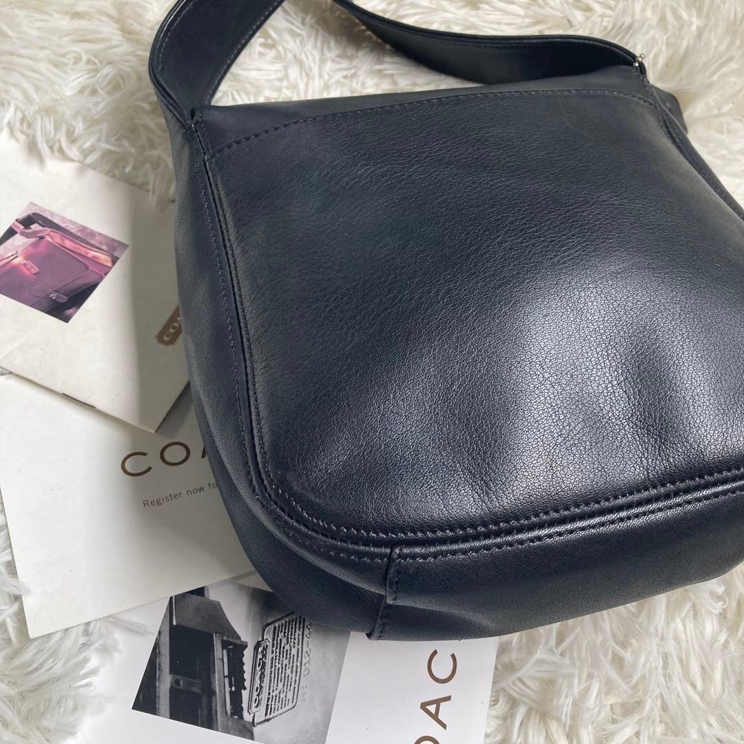 COACH Old Coach Ergo Flap Black Leather