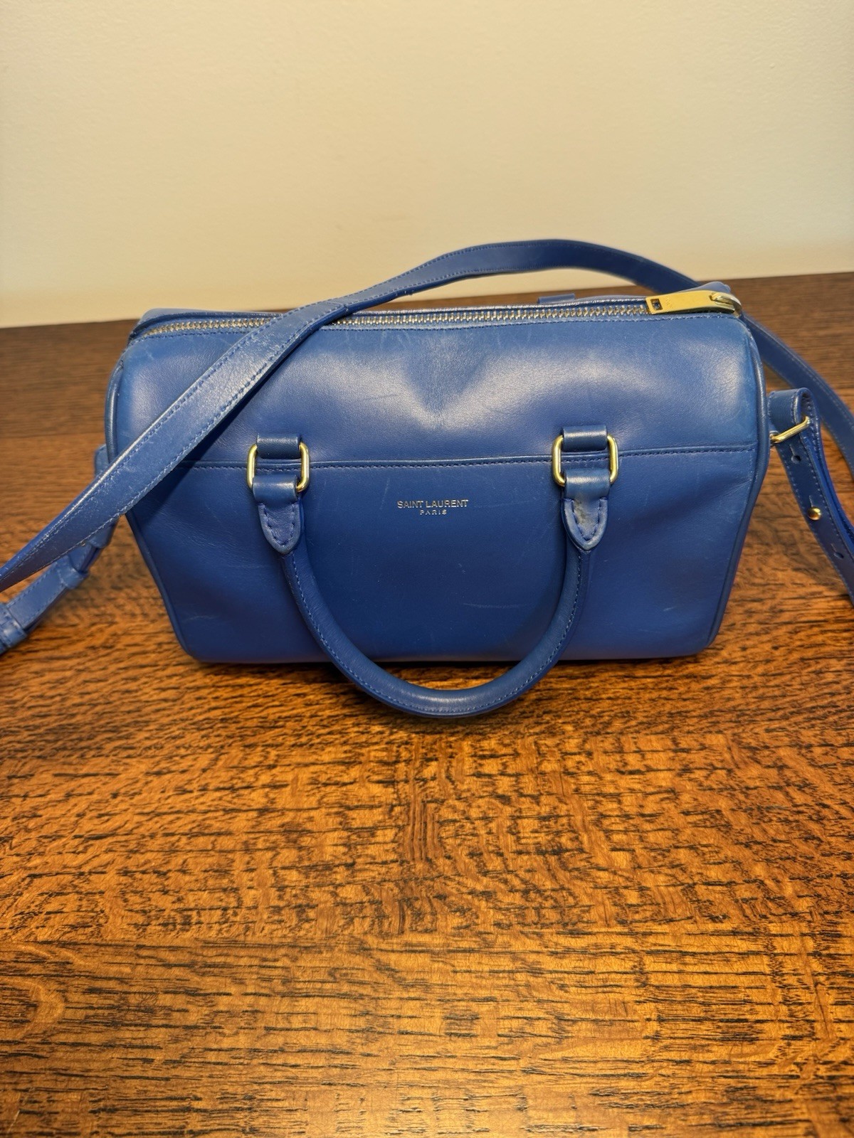 Saint Laurent Classic Baby Duffle Bag – Royal Blue Smooth Leather w/COA
