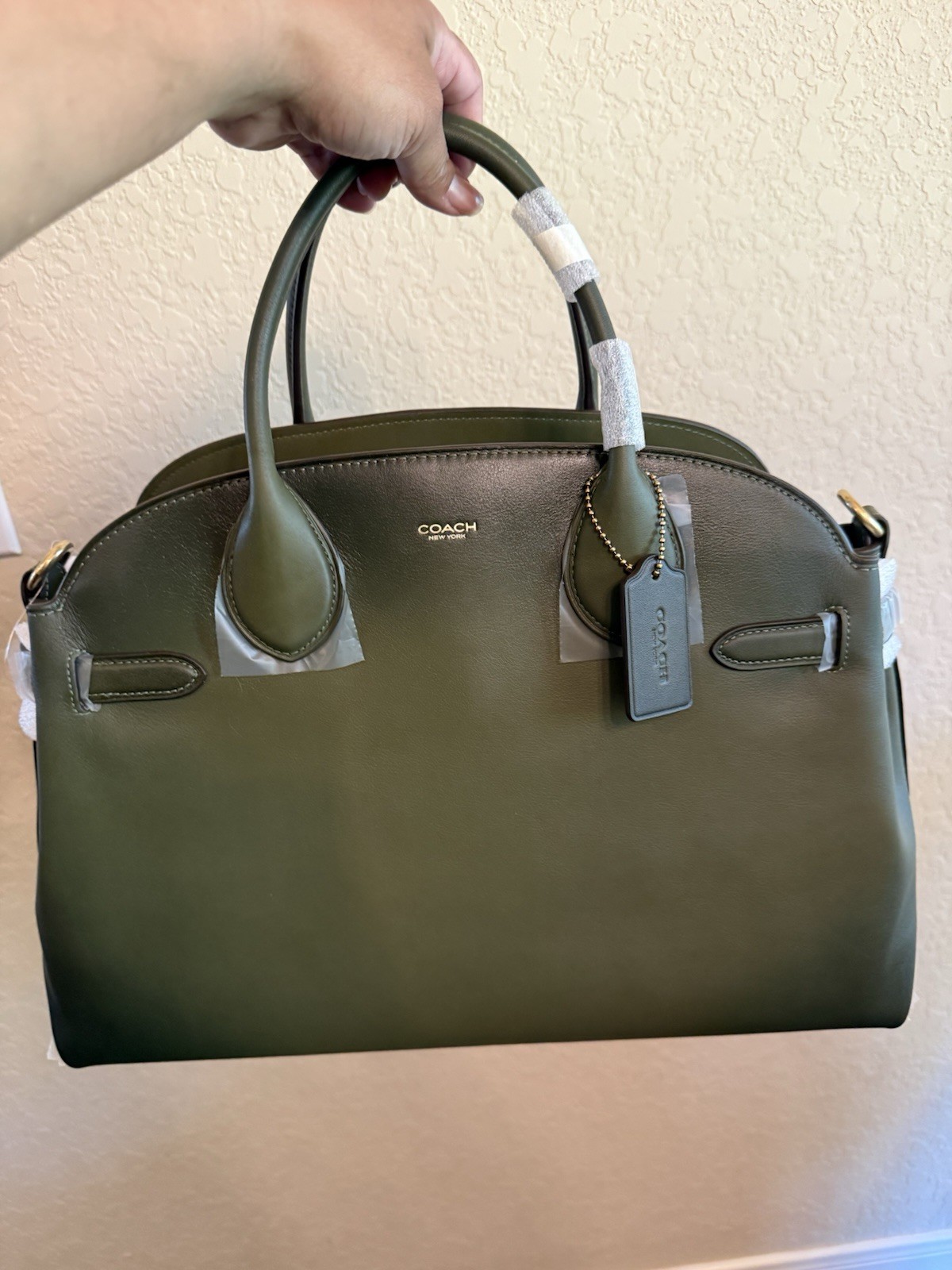 NWT Coach Soft Empire Carryall 40 in Olive Green