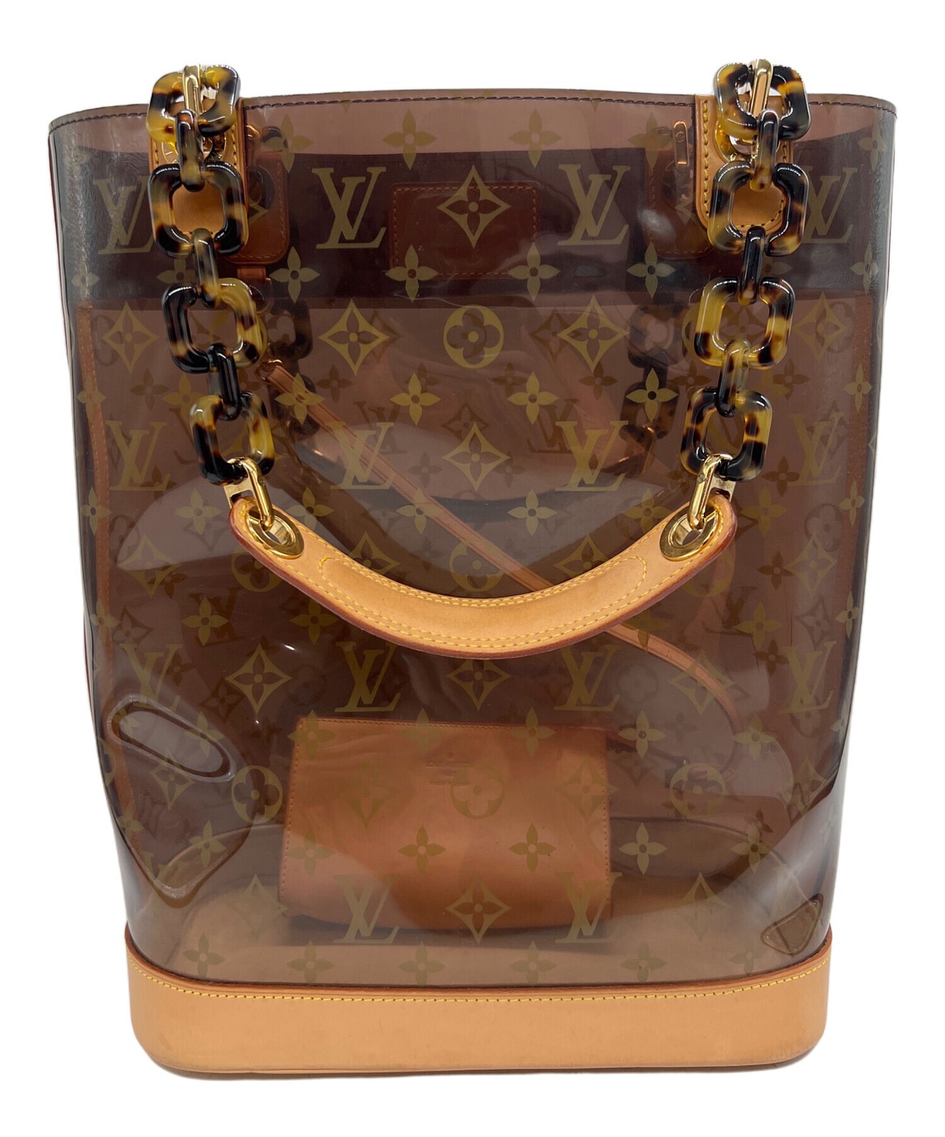 Louis Vuitton Cabas PM M92502 Coated Canvas Brown Bag #TFB14630