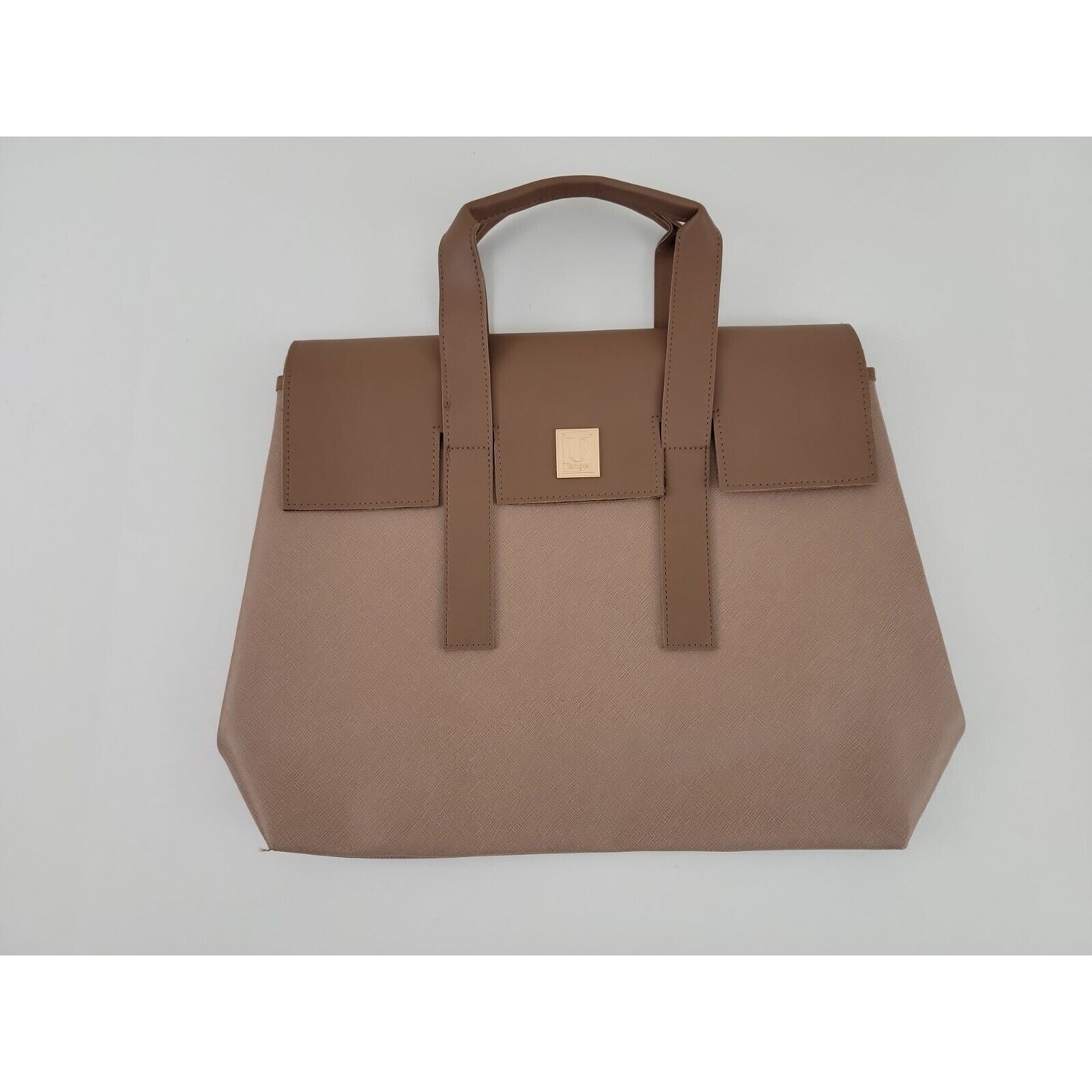 Tanger Outlets Womens Large Shopping Tote Purse Bag NWOT Tan and Brown NEW