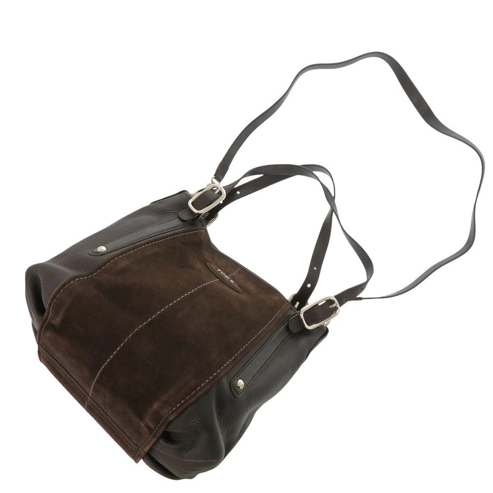 Tod’s 2way Suede / Leather Brown Women’s Bag #LTB1749