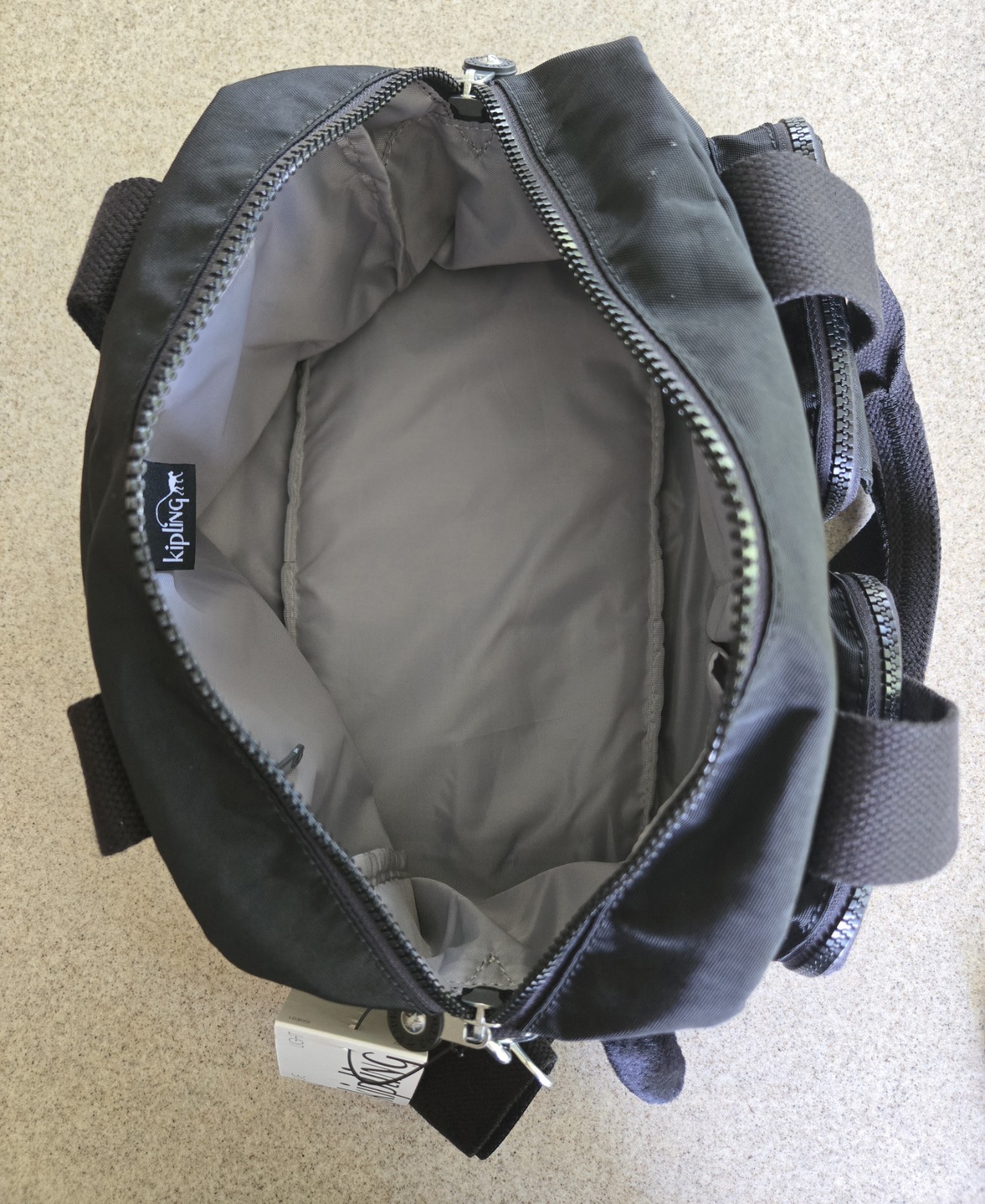 Kipling Women’s Black Tonal Defea Nylon Crossbody Bag with Adjustable Strap NWT