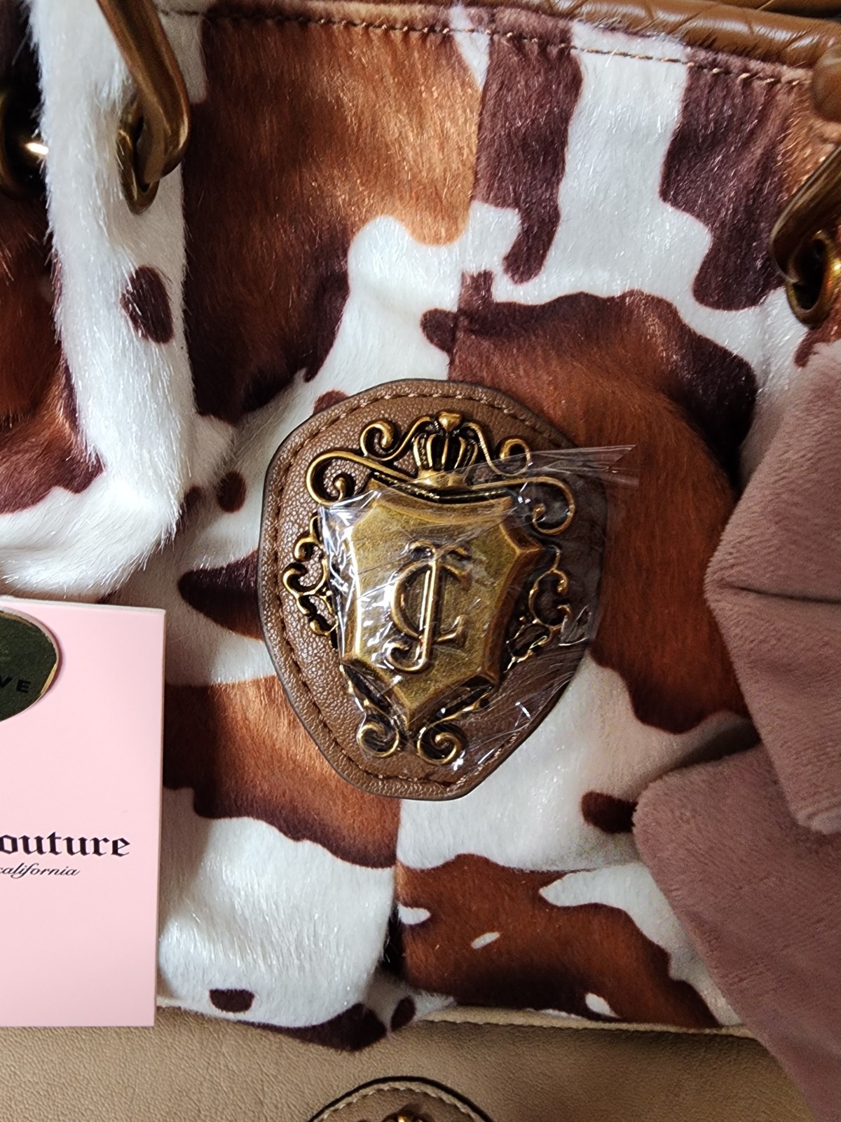 Juicy Couture Romance Cow Satchel Shoulder Bag W/ Matching Wallet