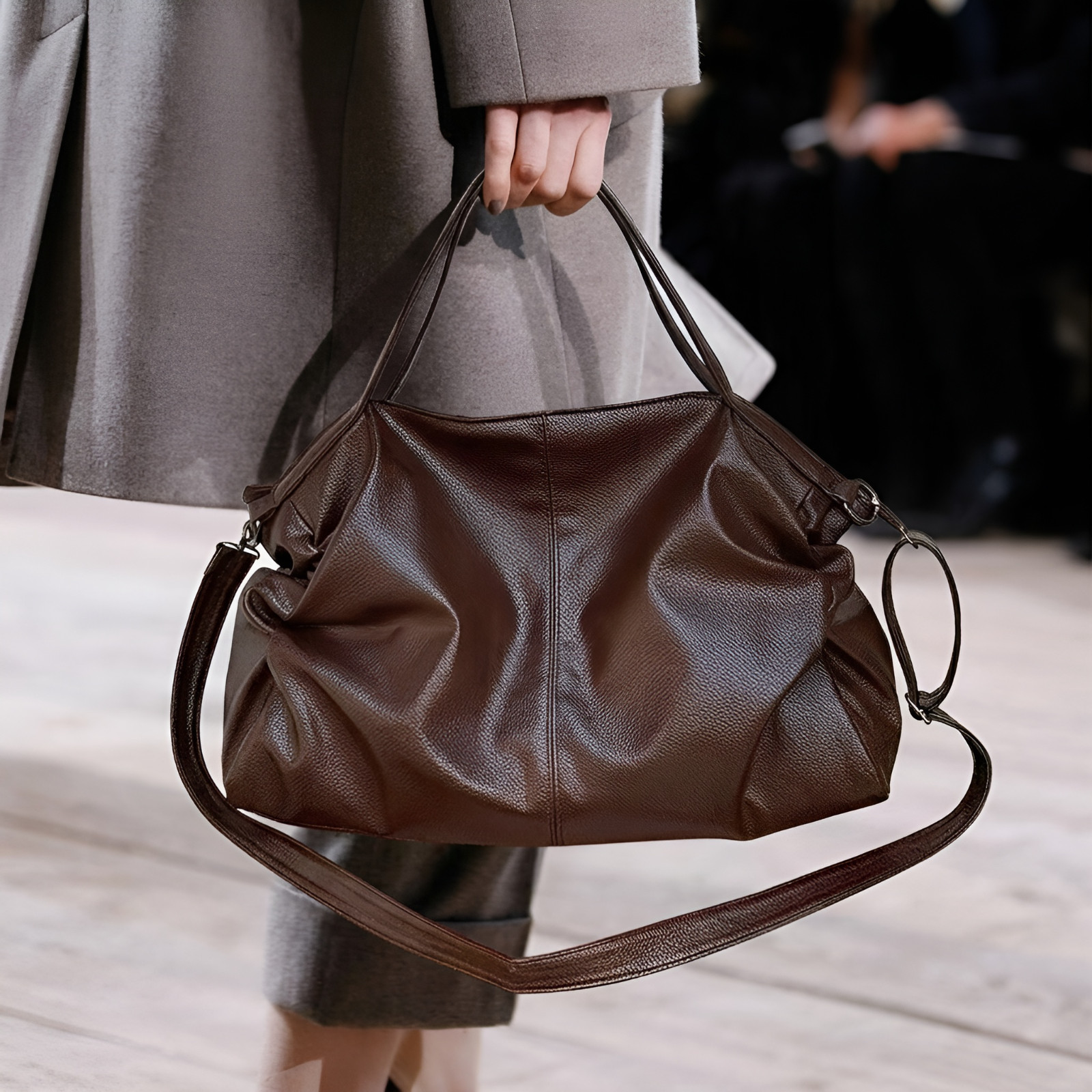 Leather Hobo Bag Women Large Slouchy Shoulder Tote Soft Everyday Purse Gift