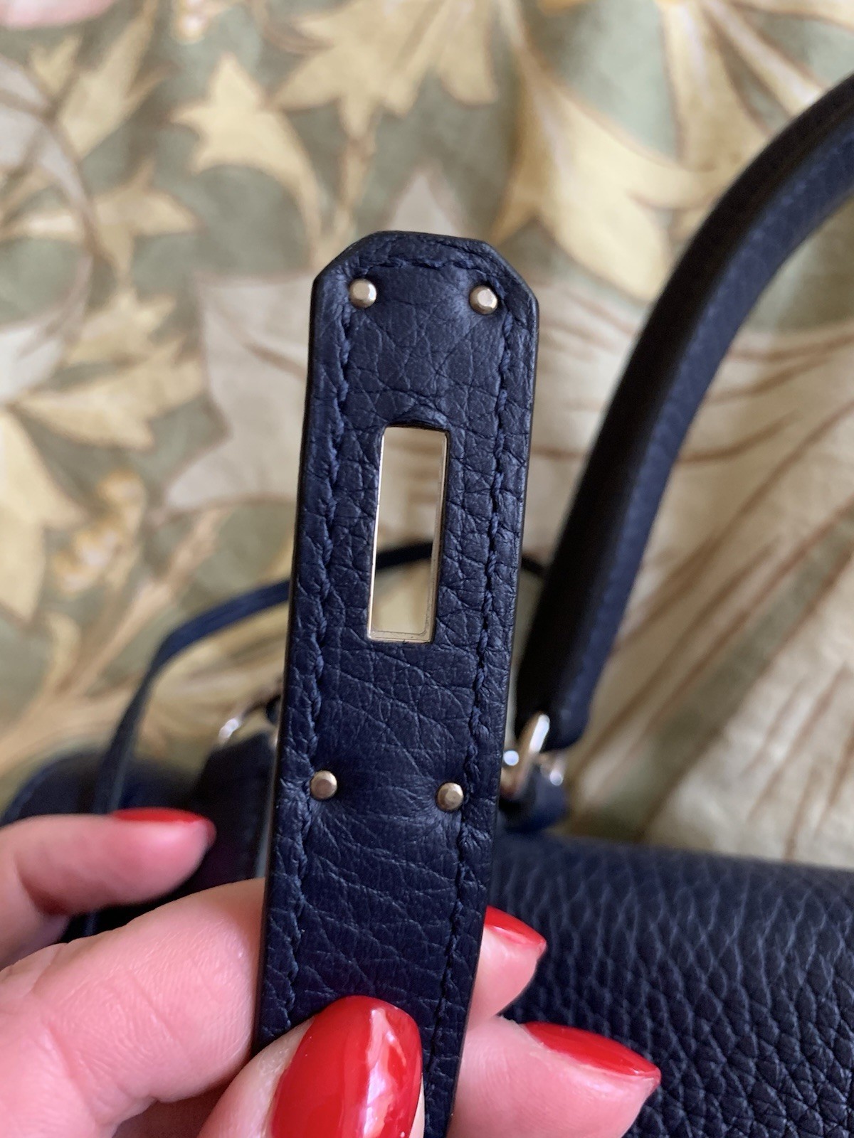 Hermes Blue Nuit Kelly 35 Retourne Taurillon Clemence