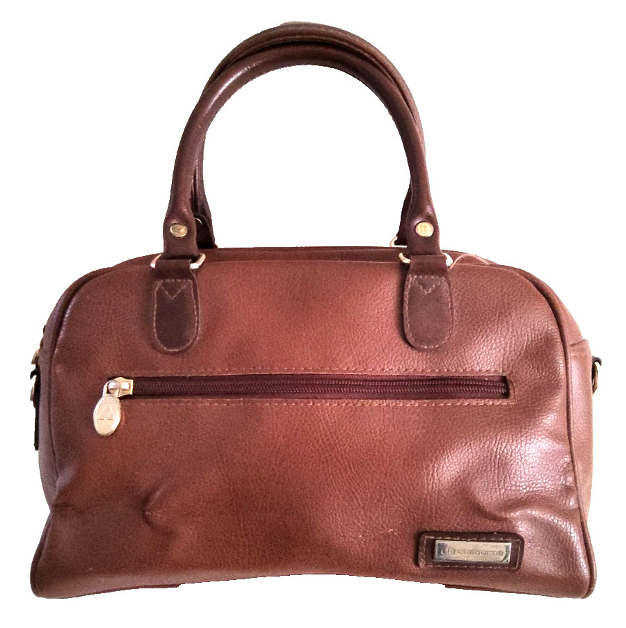 Liz Claiborne Brown Fauz Leather Shoulder Satchel Bag Purse with Zipper