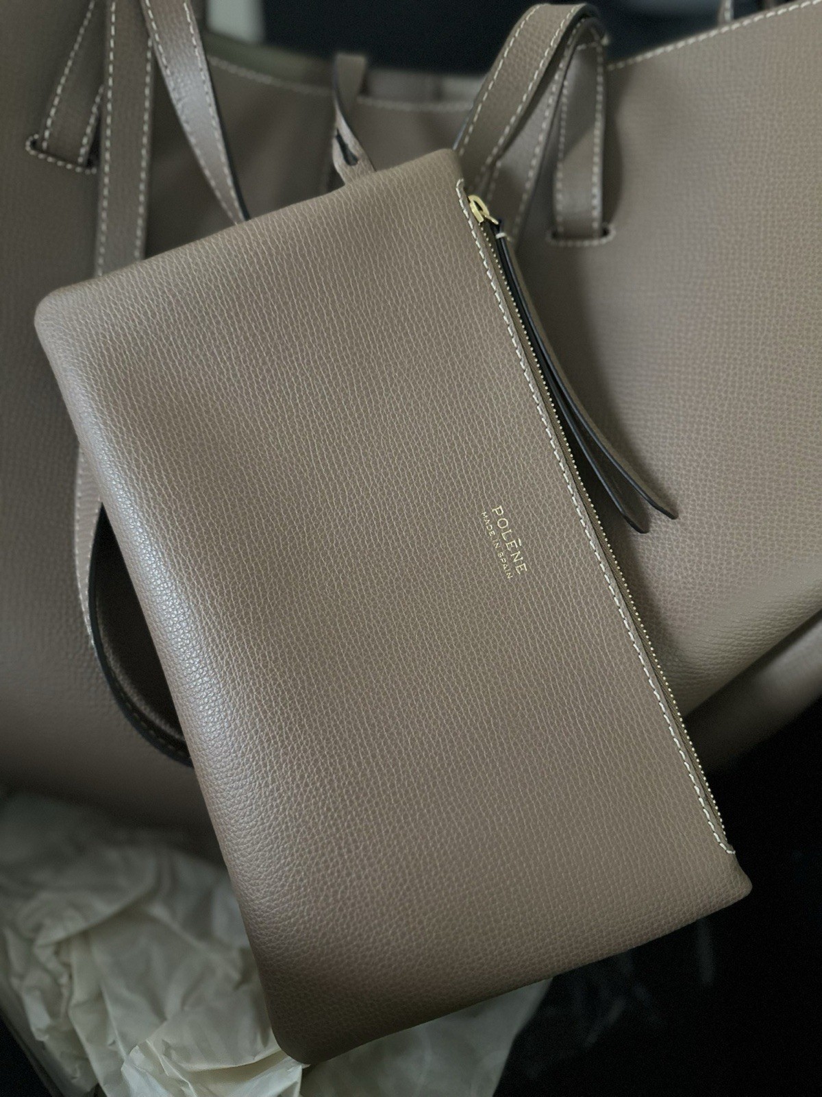 Polene Cyme Racine Graine Bag Large New Without Tags + Dust bag + Original Box