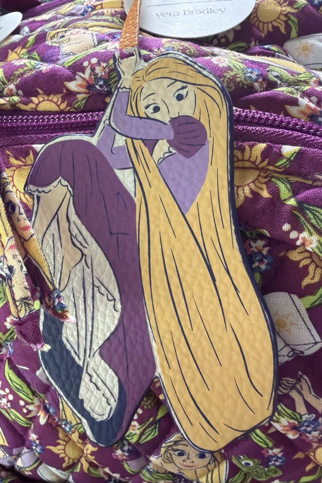 Vera Bradley Disney Essential Large Backpack RAPUNZEL Climbing Ivy w/ Charm