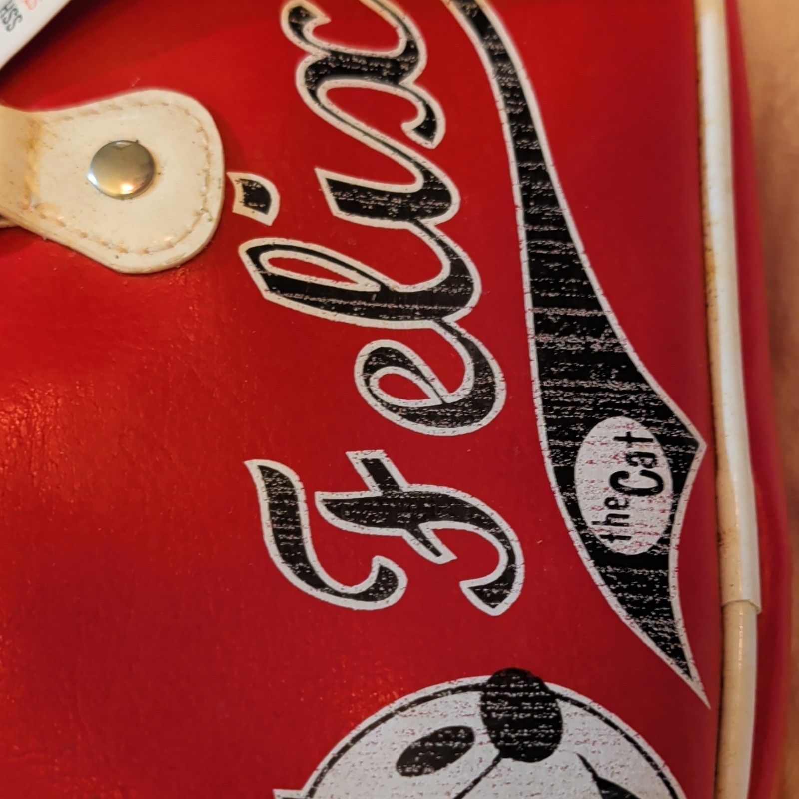 Felix the Cat Red White Black Graphic Print Satchel Top Handle Bag w Coin Purse