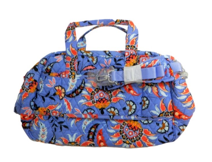 Vera Bradley Compact Traveler Bag Mural Garden Purple Weekend Carry-on Trolley