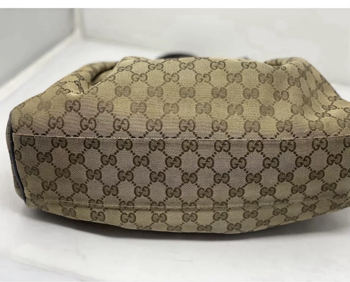 Gucci Hand Bag Brown Canvas 1270638 Hobo Sukey