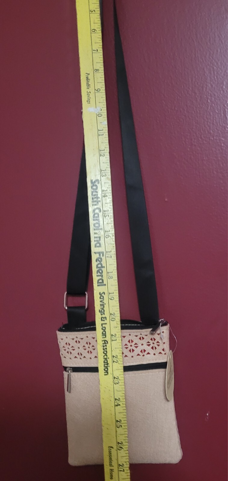 NWT Unique Boutique Modern Bag Collection Crossbody Messenger Style Cream TAN