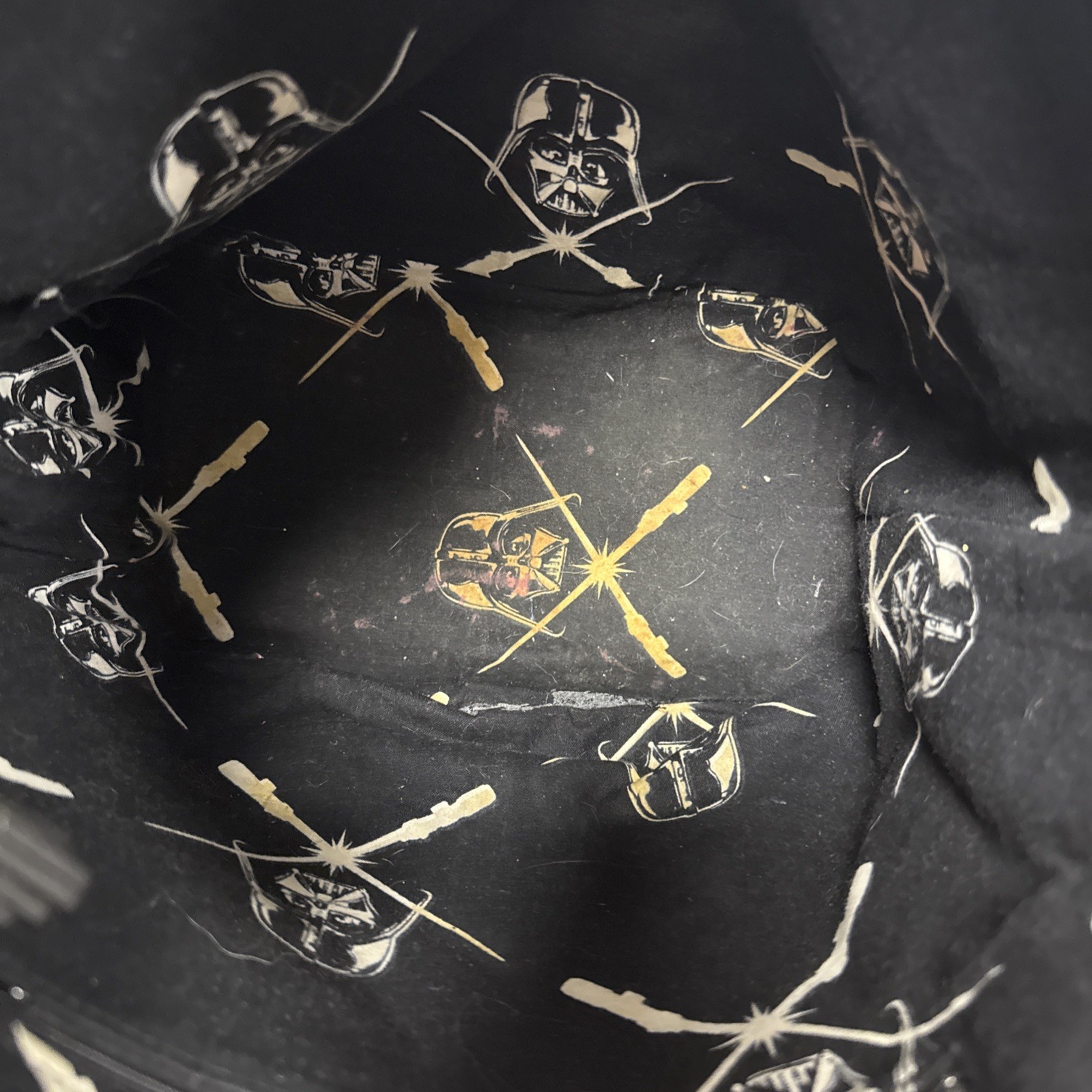 Handmade Star Wars Floral Floral Wars Black Bucket Bag Large Crossbody Cute Fun