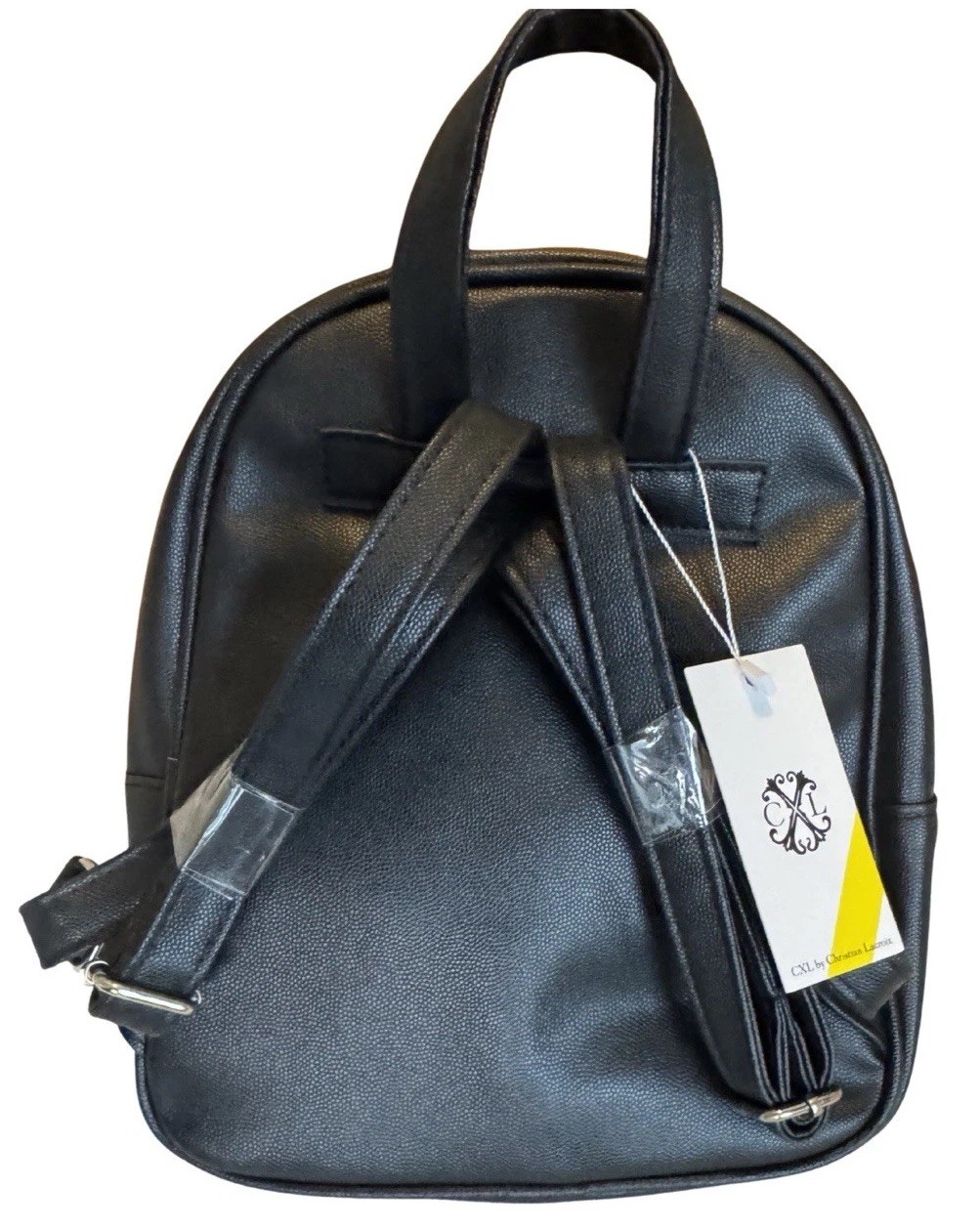CXL Christian Lacroix Black Mini Backpack NWT Pebbled Faux Leather