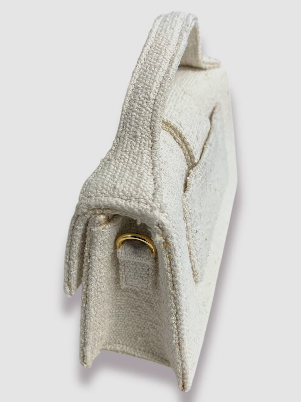 Jacquemus Women’s Beige Les Classiques Le Grand Bambino Logo Shoulder Purse Bag.