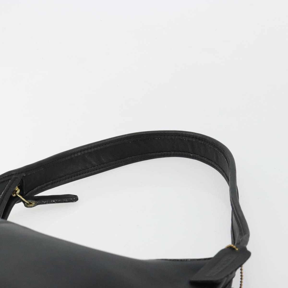 Coach Ergo Shoulder Bag Leather Black Gold Auth 183219A
