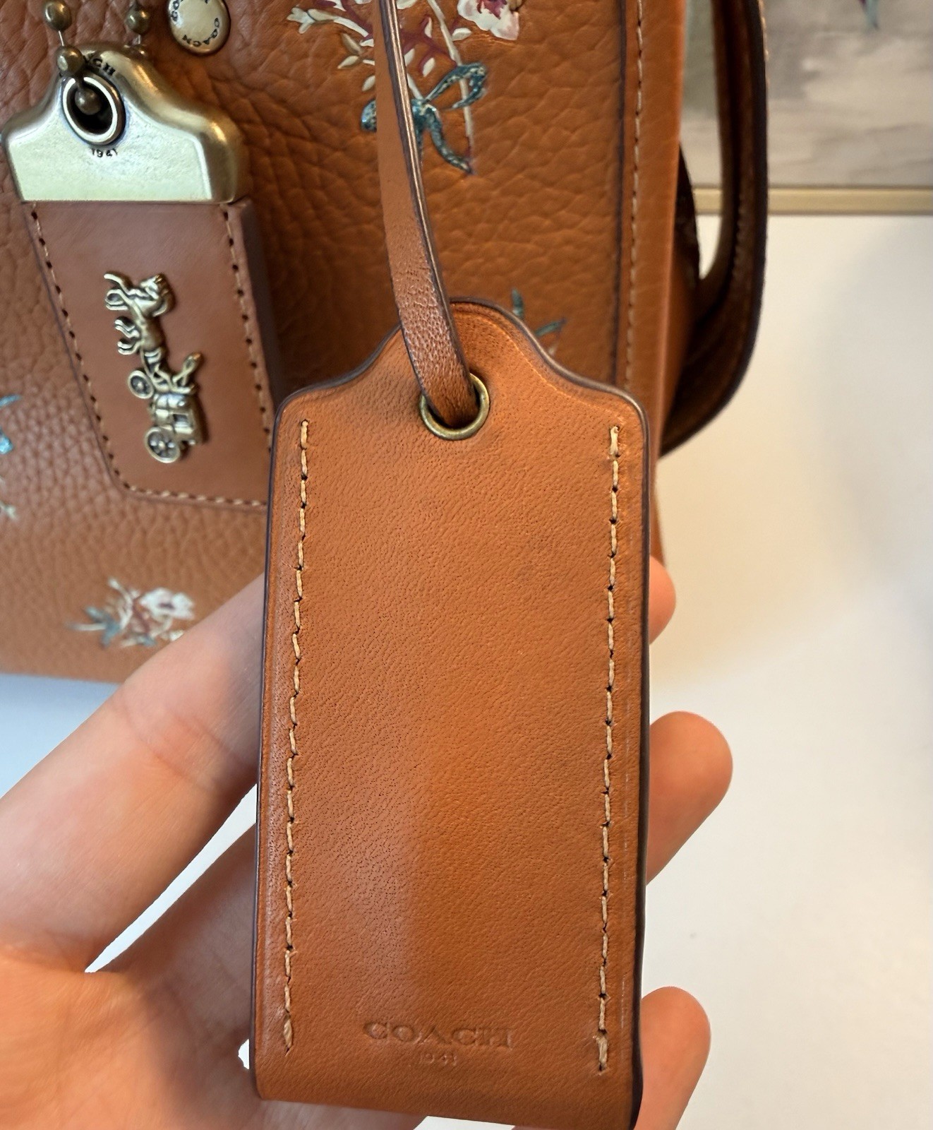 💯 Authentic RARE COACH Rogue 25 Floral Leather Tote Bag