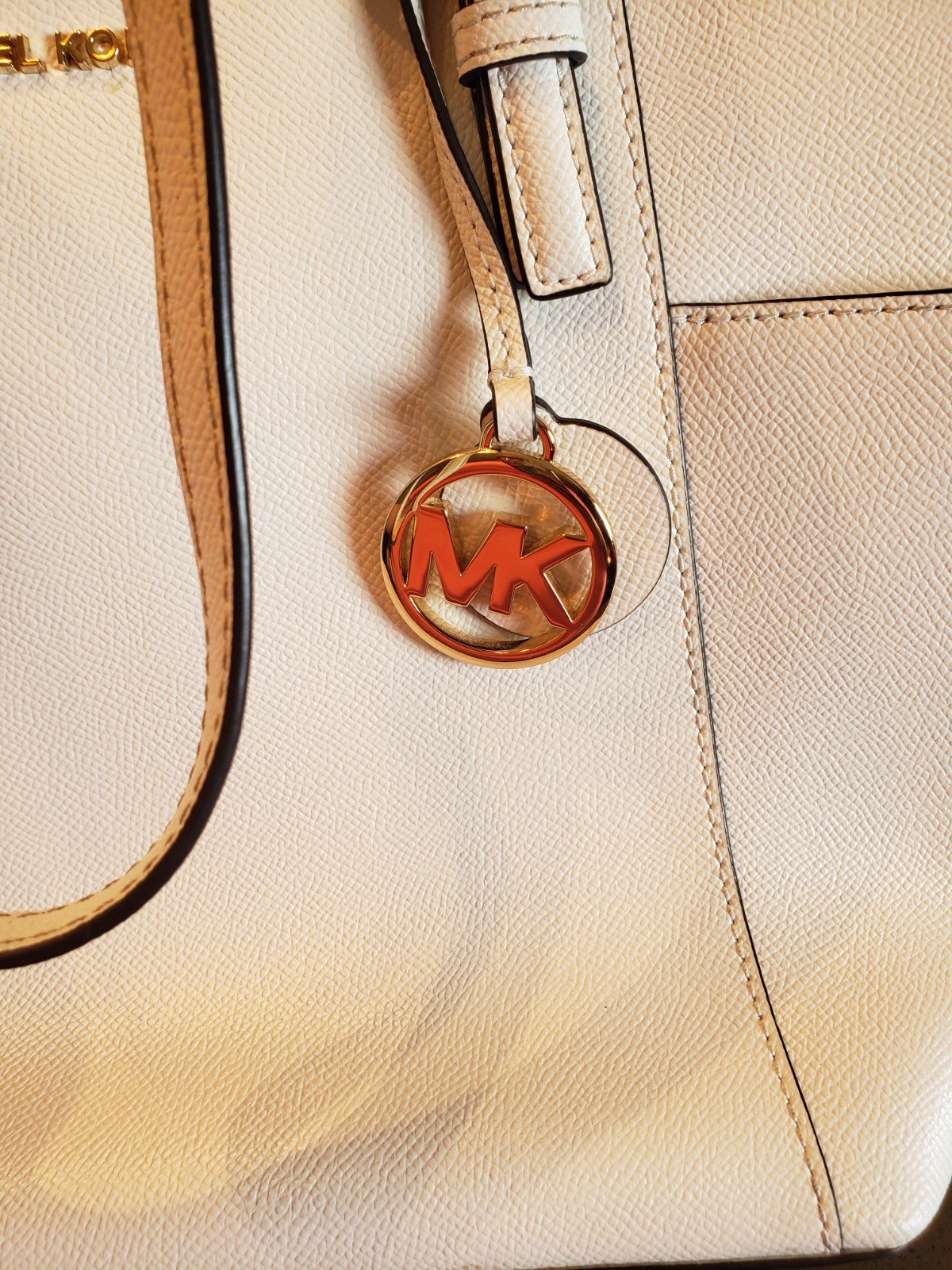 Off-white Leather Michael Kors Charlotte Purse