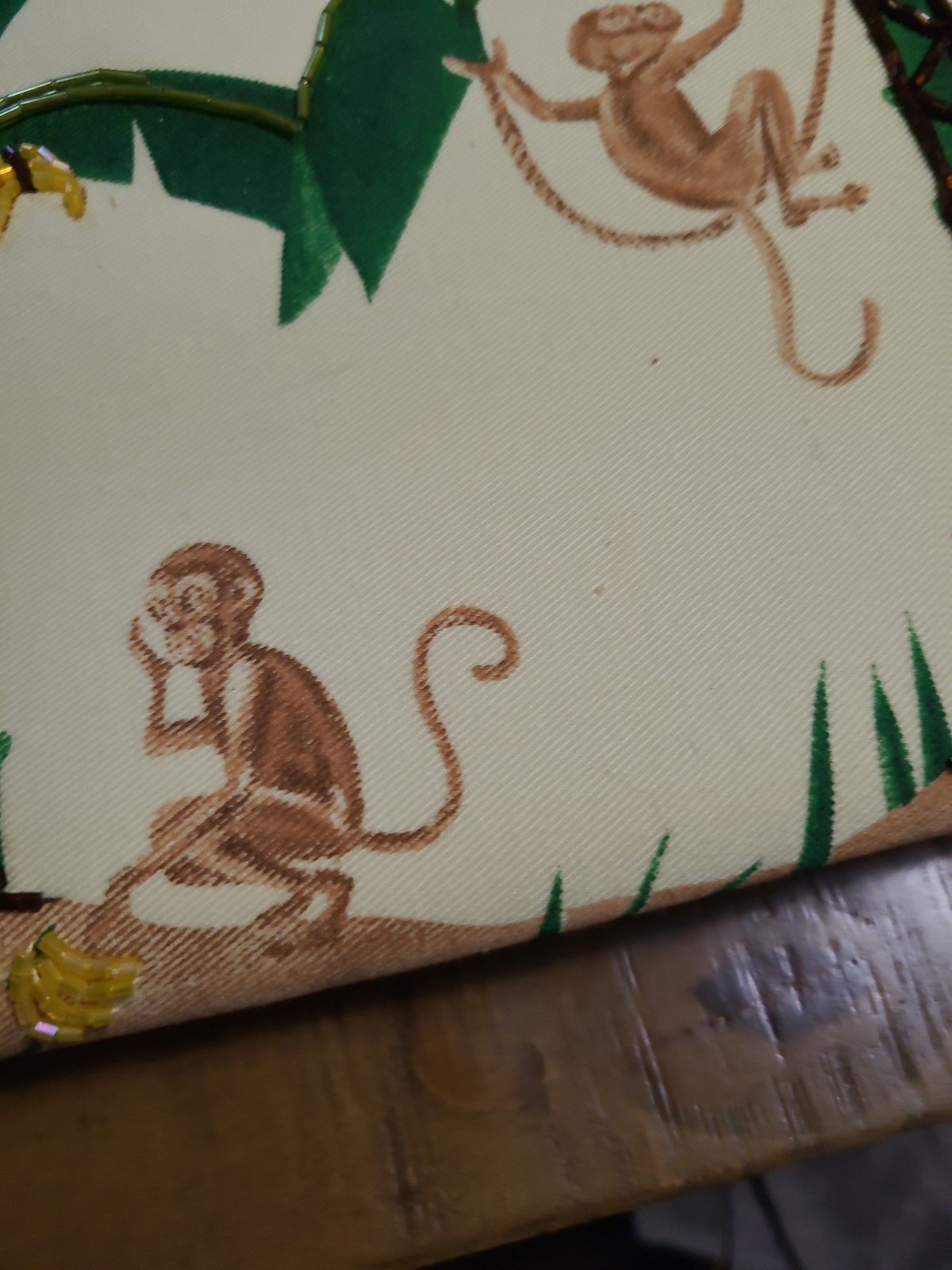 Isabella Fiore Ornate Vintage Monkey&Palm Trees Handbag
