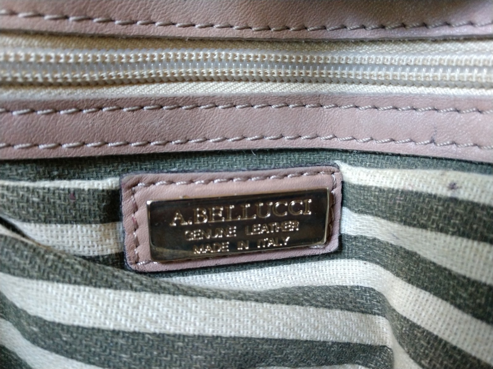 A. Bellucci Hobo Flap Shoulder Bag Purse Soft Leather Tan Taupe Made in Italy